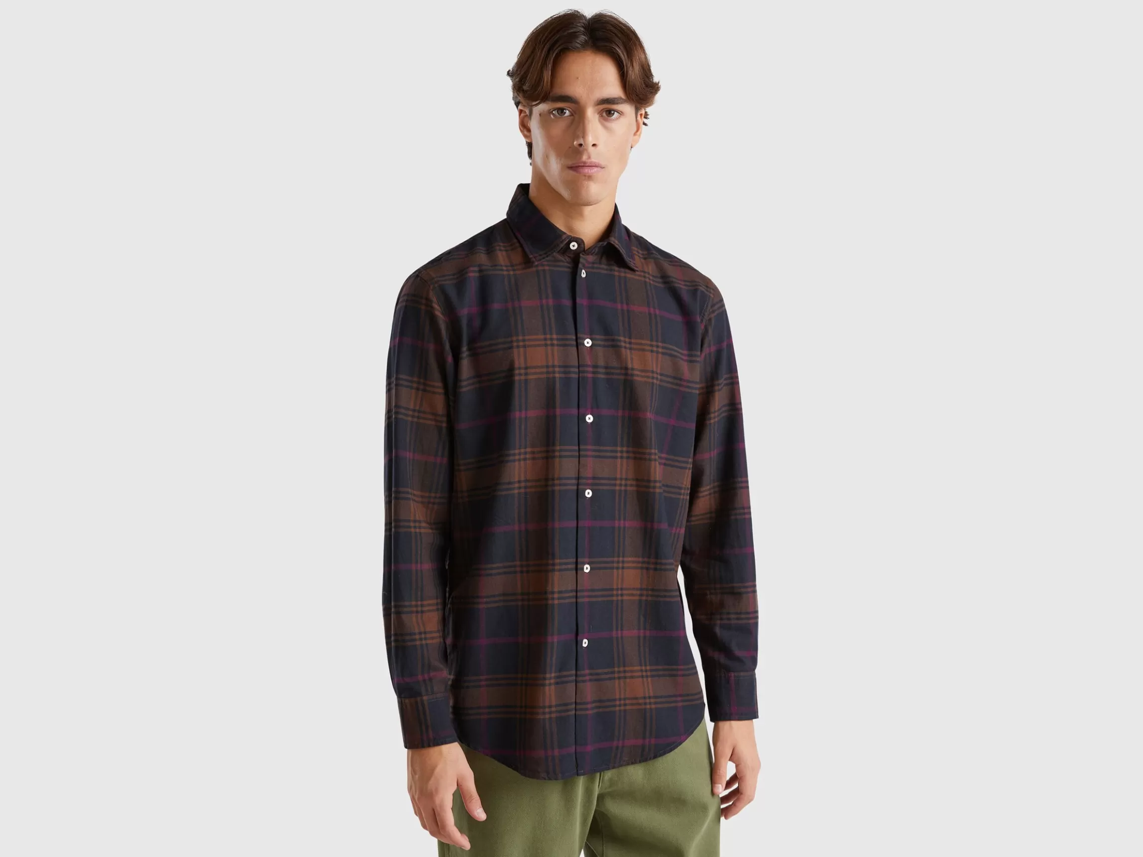 United Colors of Benetton Check flannel shirt