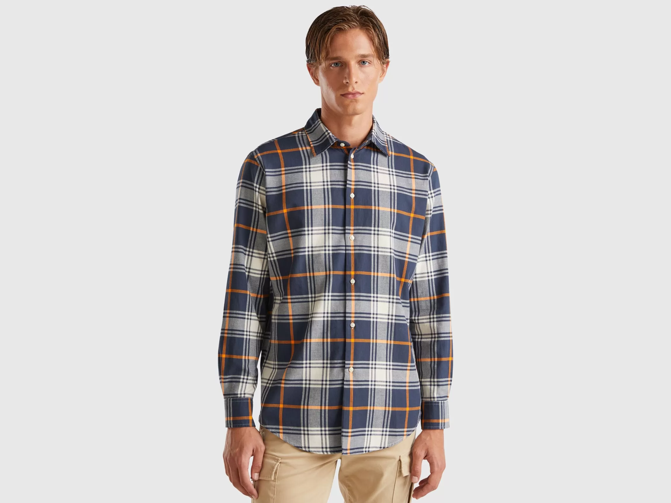 United Colors of Benetton Check flannel shirt