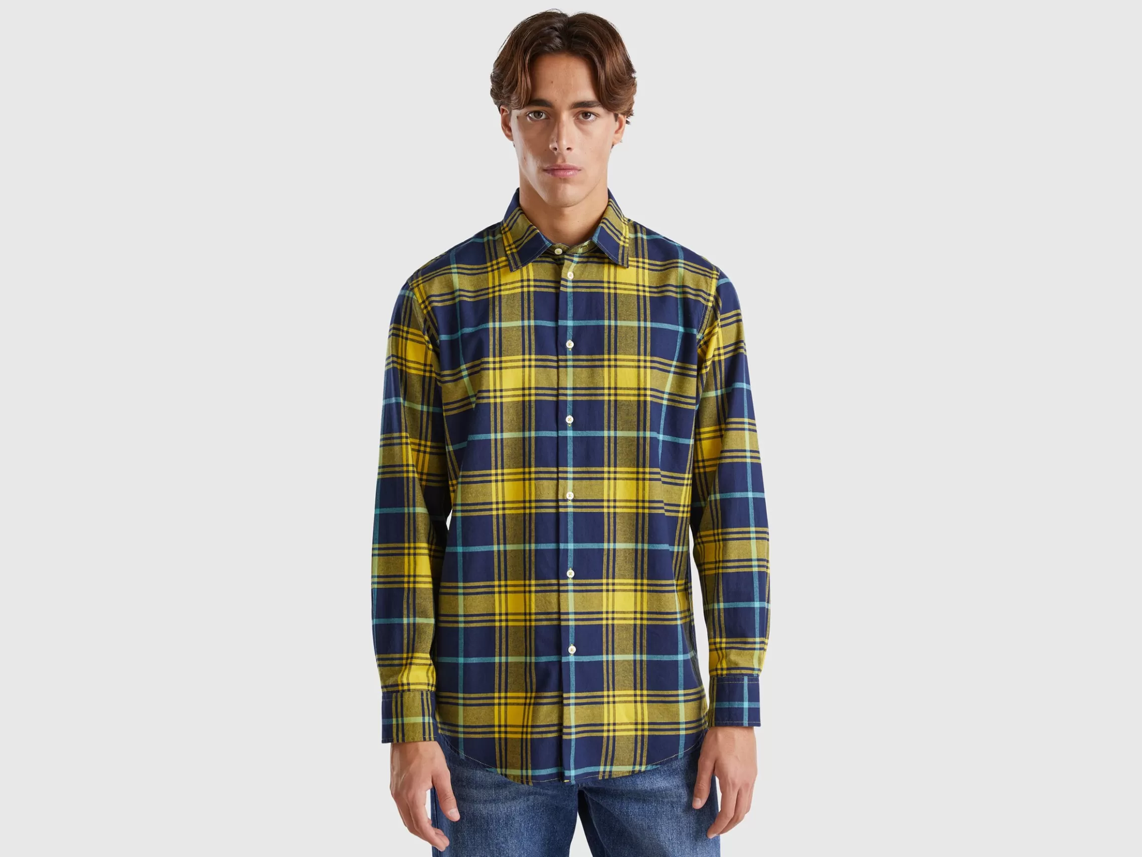 United Colors of Benetton Check flannel shirt