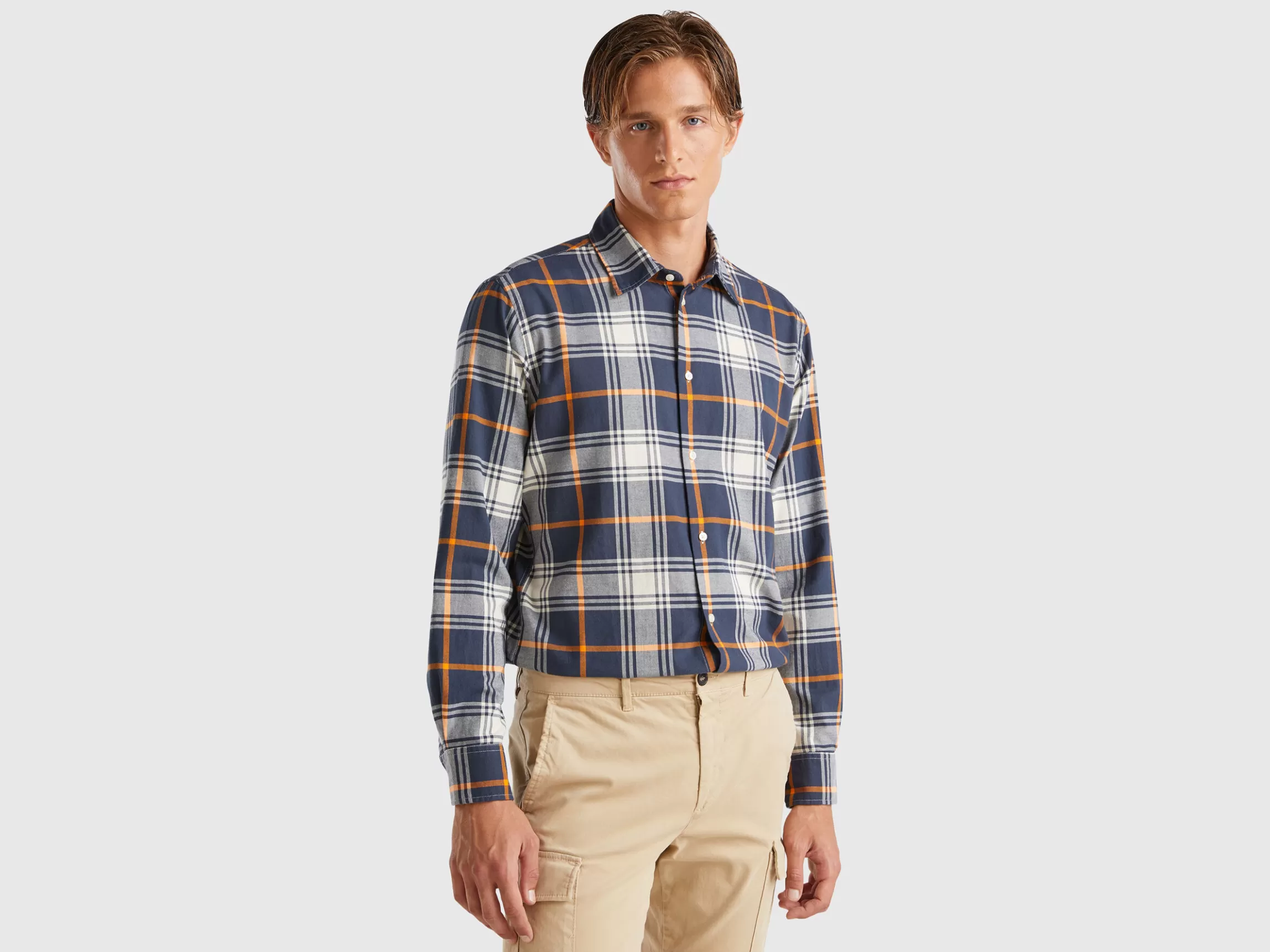 United Colors of Benetton Check flannel shirt