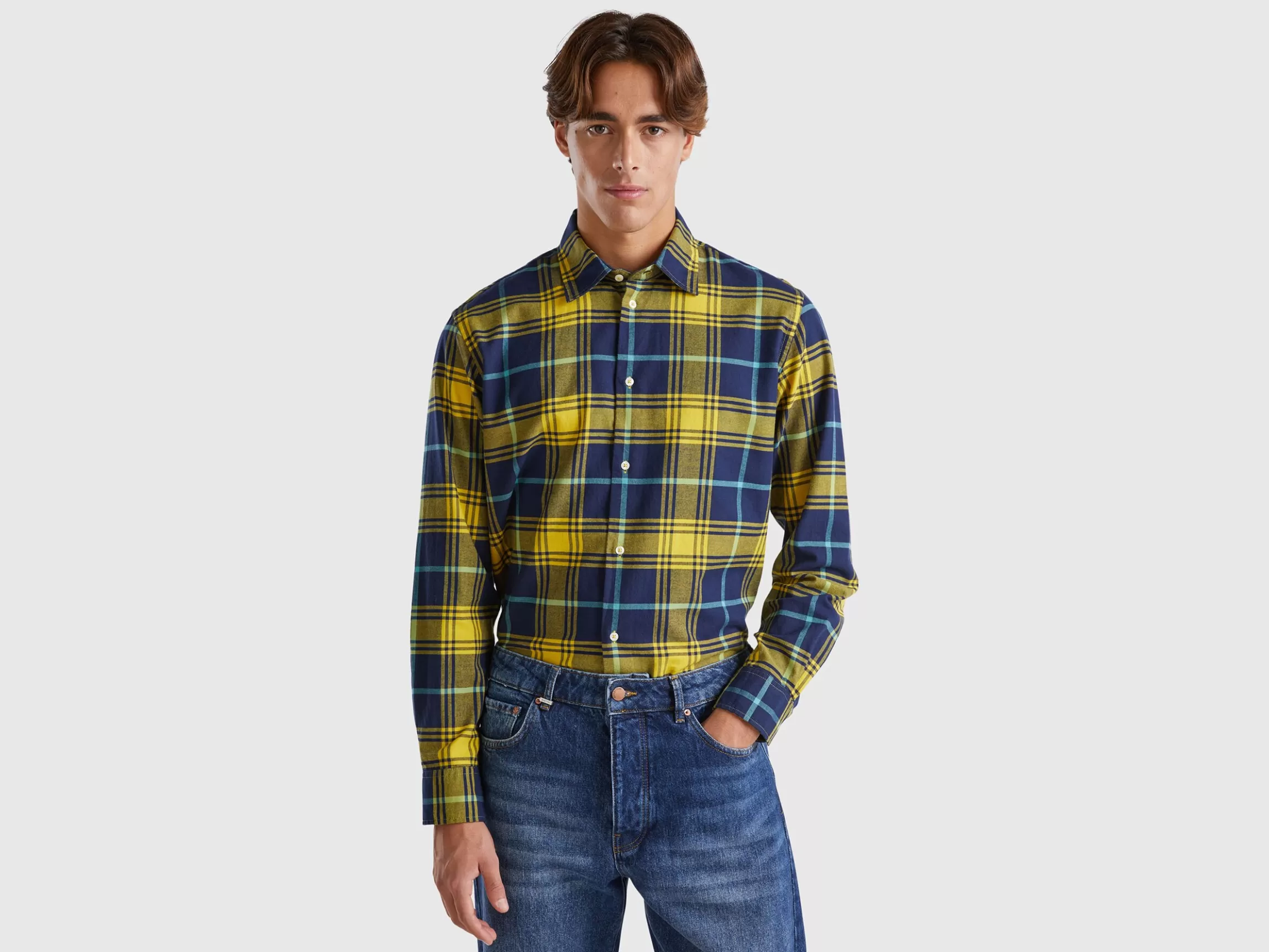 United Colors of Benetton Check flannel shirt