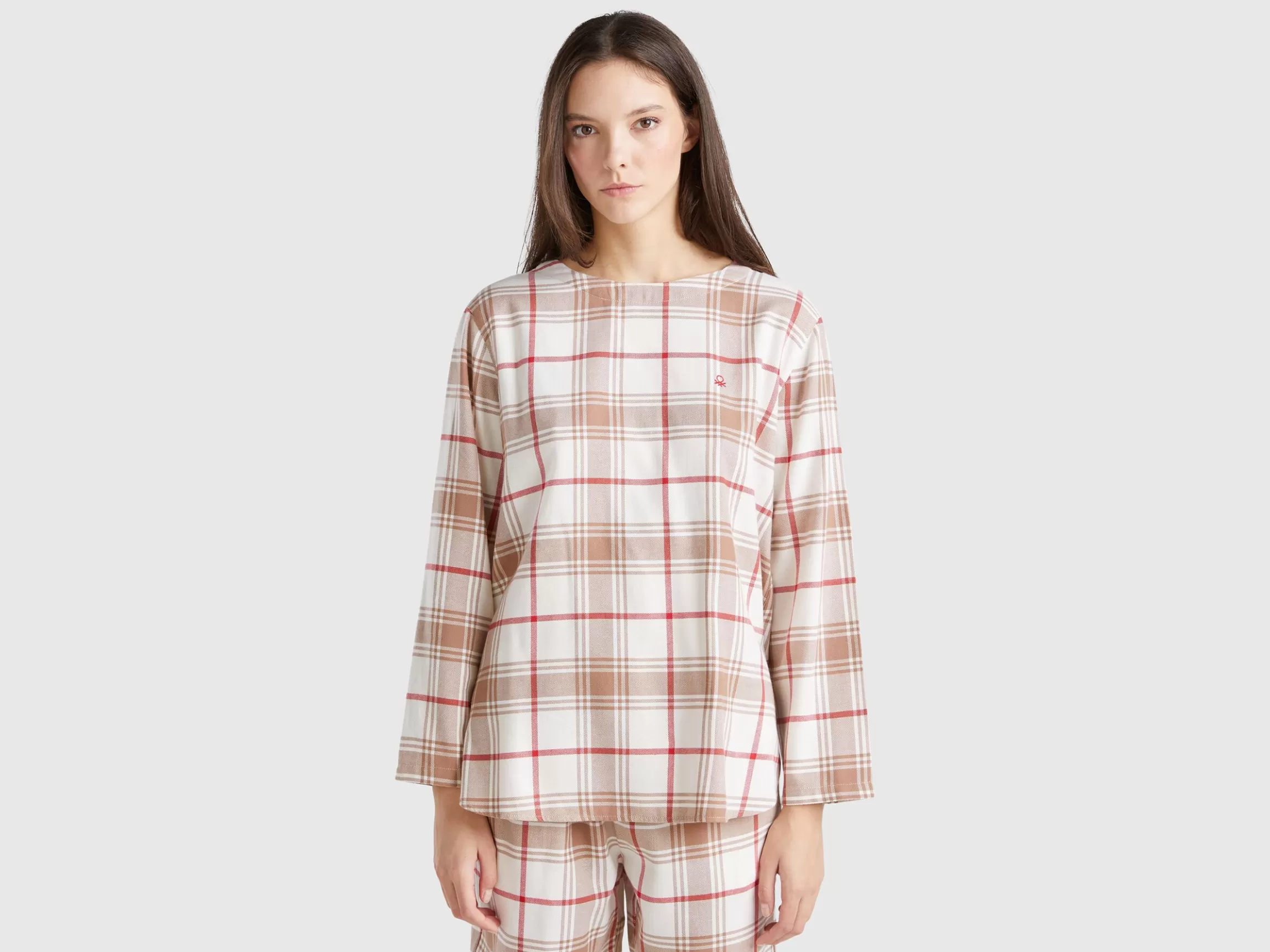 United Colors of Benetton Check flannel top