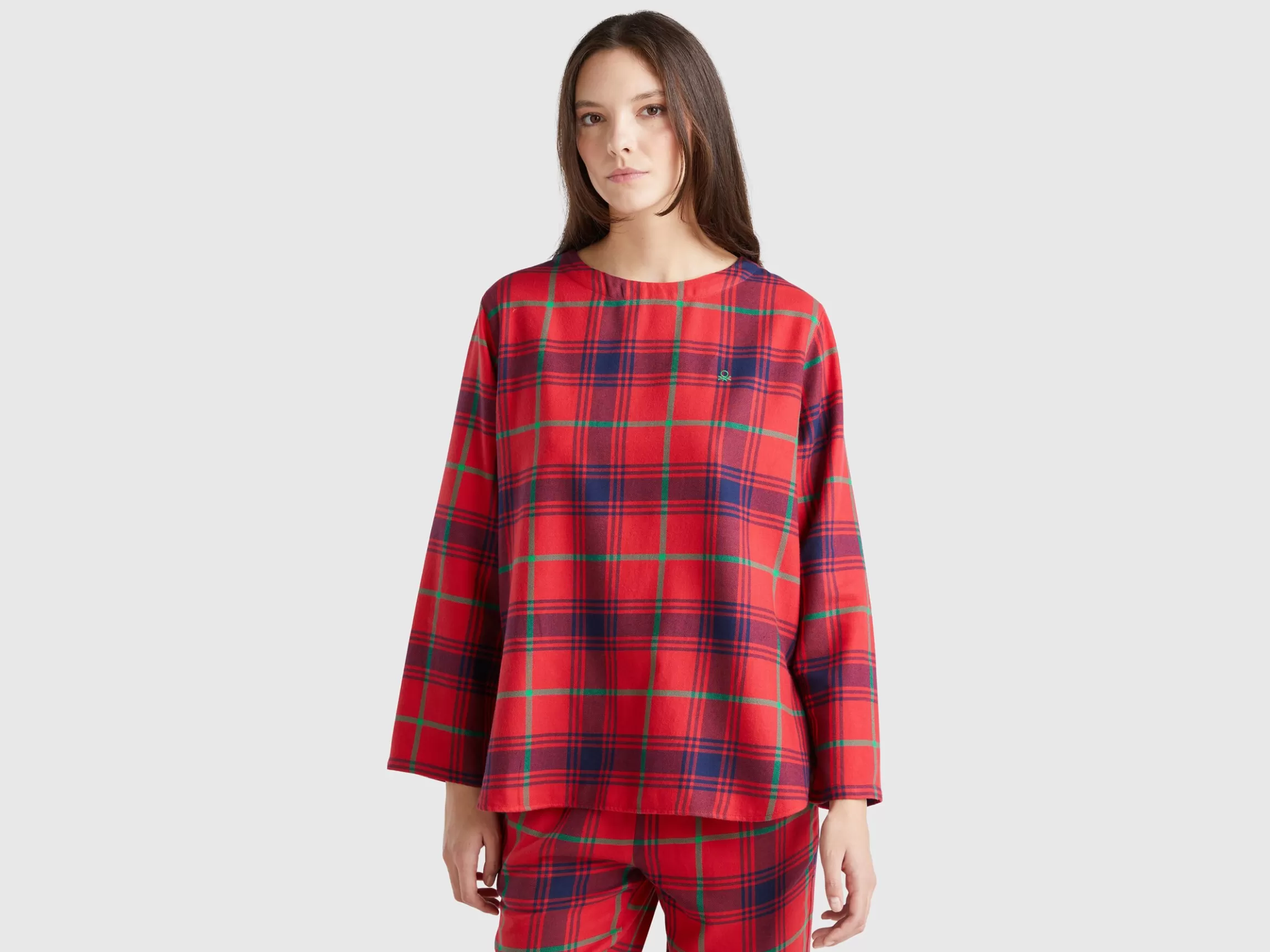 United Colors of Benetton Check flannel top