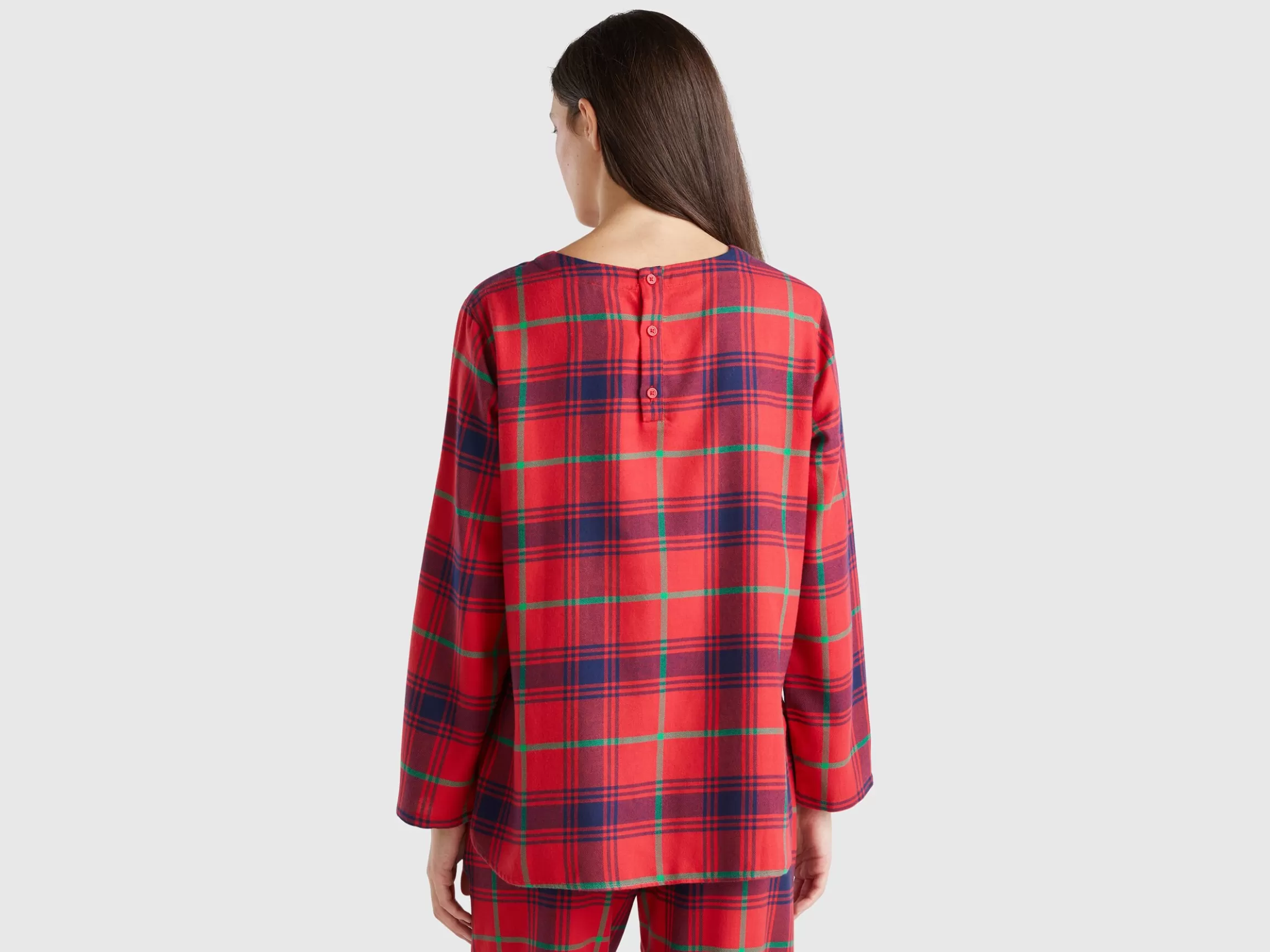 United Colors of Benetton Check flannel top