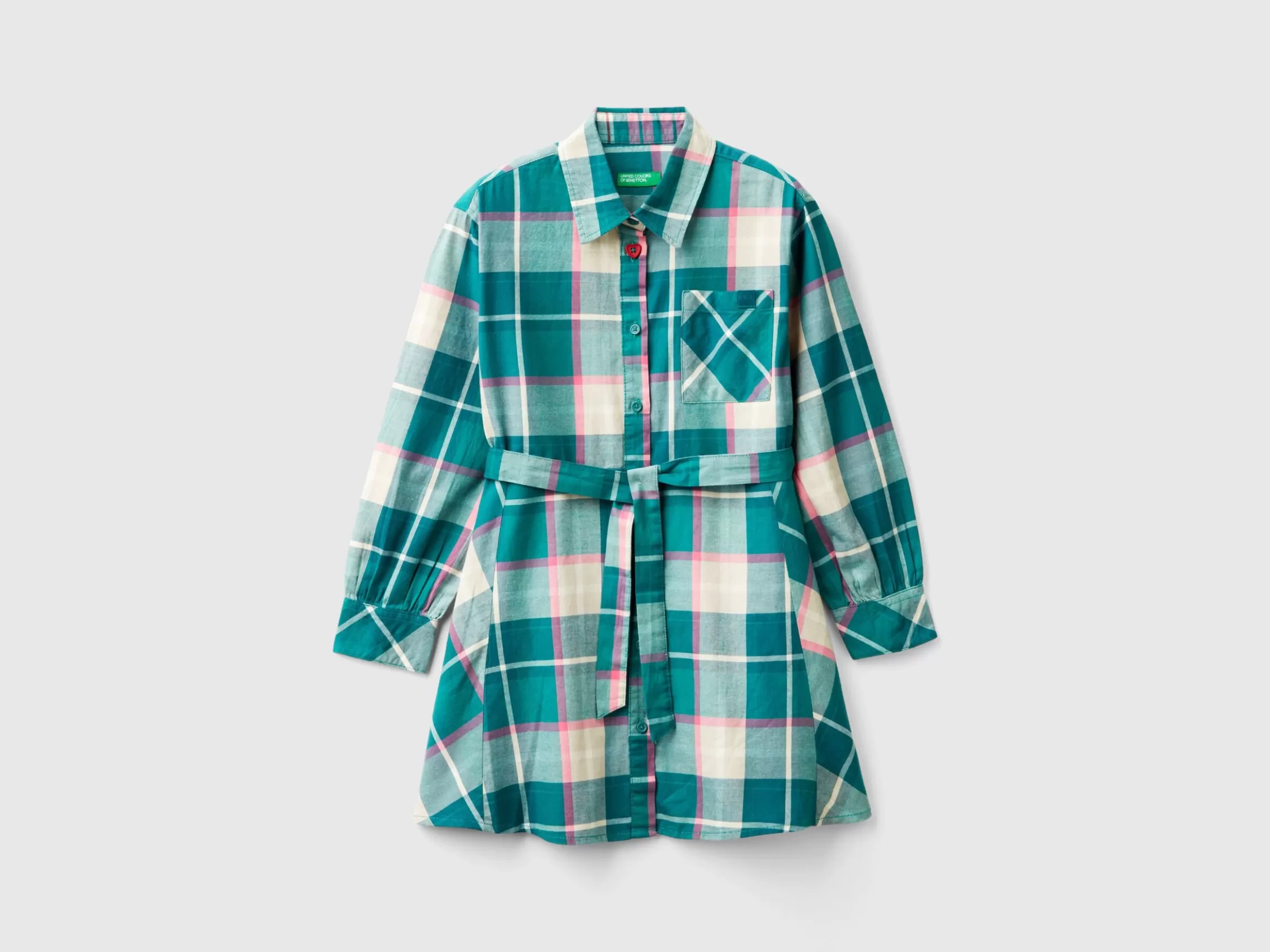 United Colors of Benetton Check shirt dress