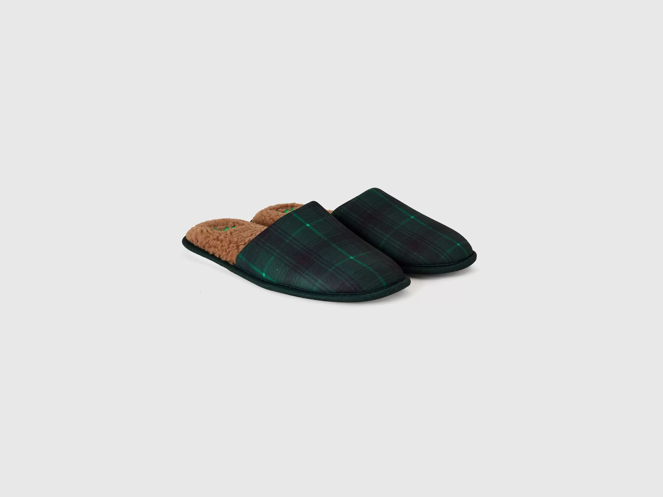 United Colors of Benetton Check slippers