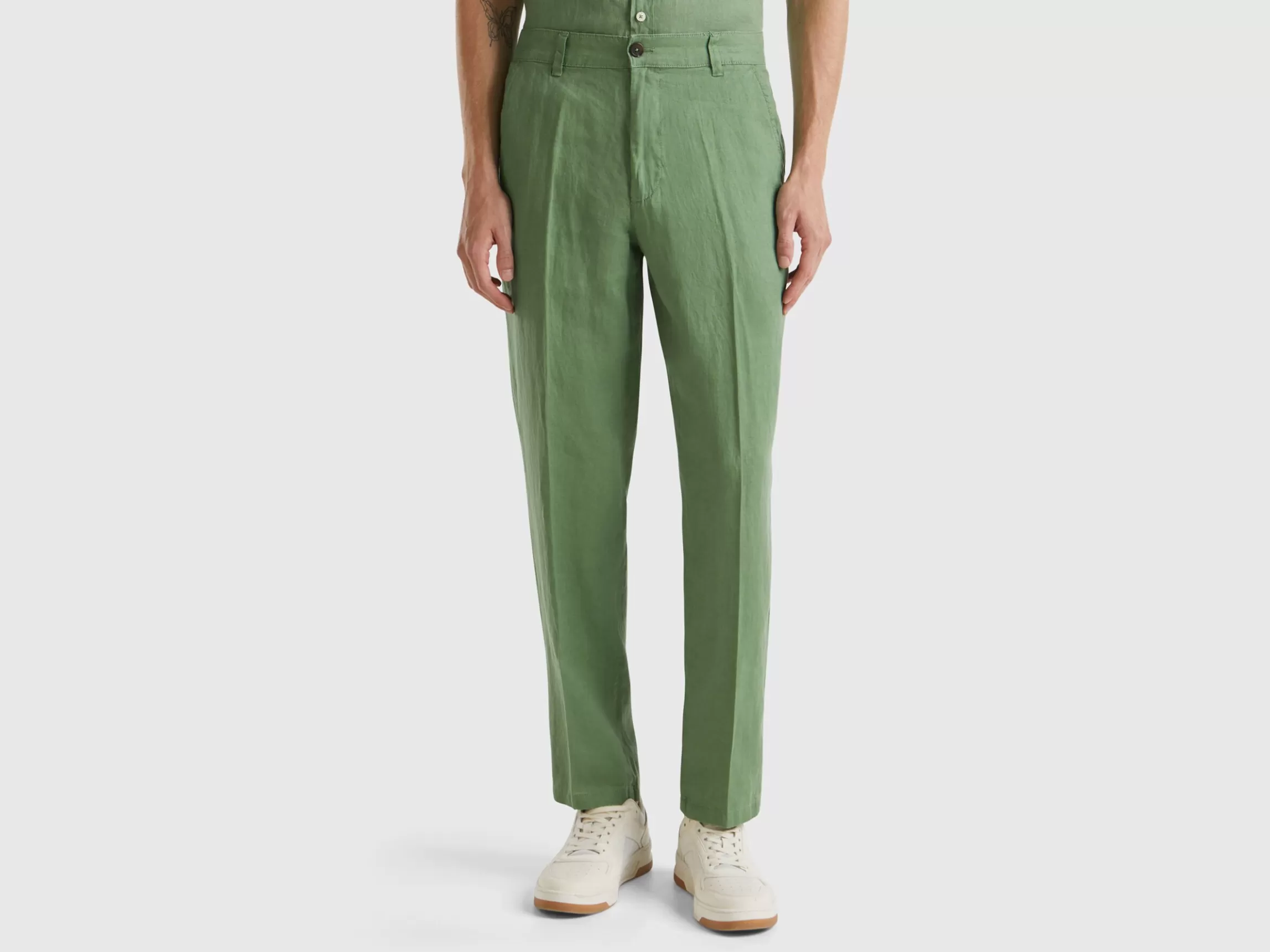 United Colors of Benetton Chinos in pure linen