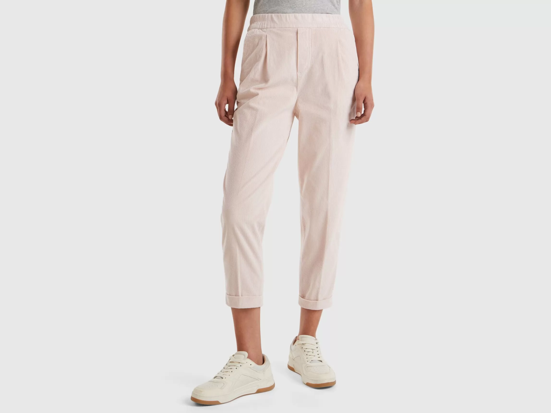 United Colors of Benetton Chinos in velvet with stretch waist