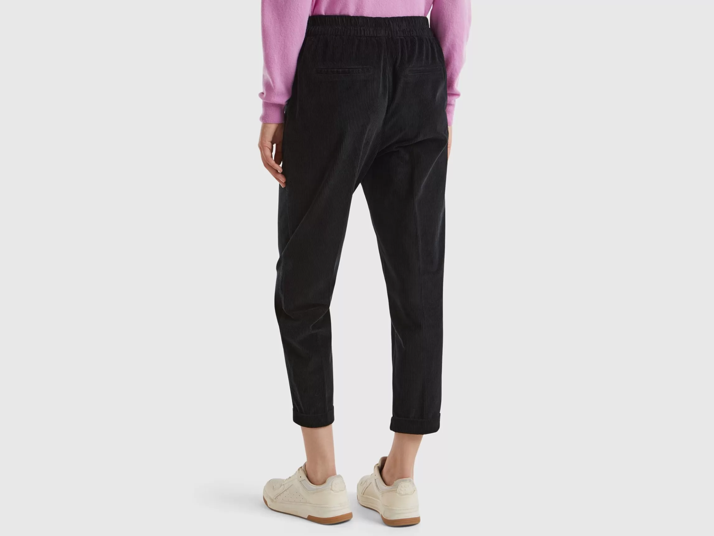 United Colors of Benetton Chinos in velvet with stretch waist