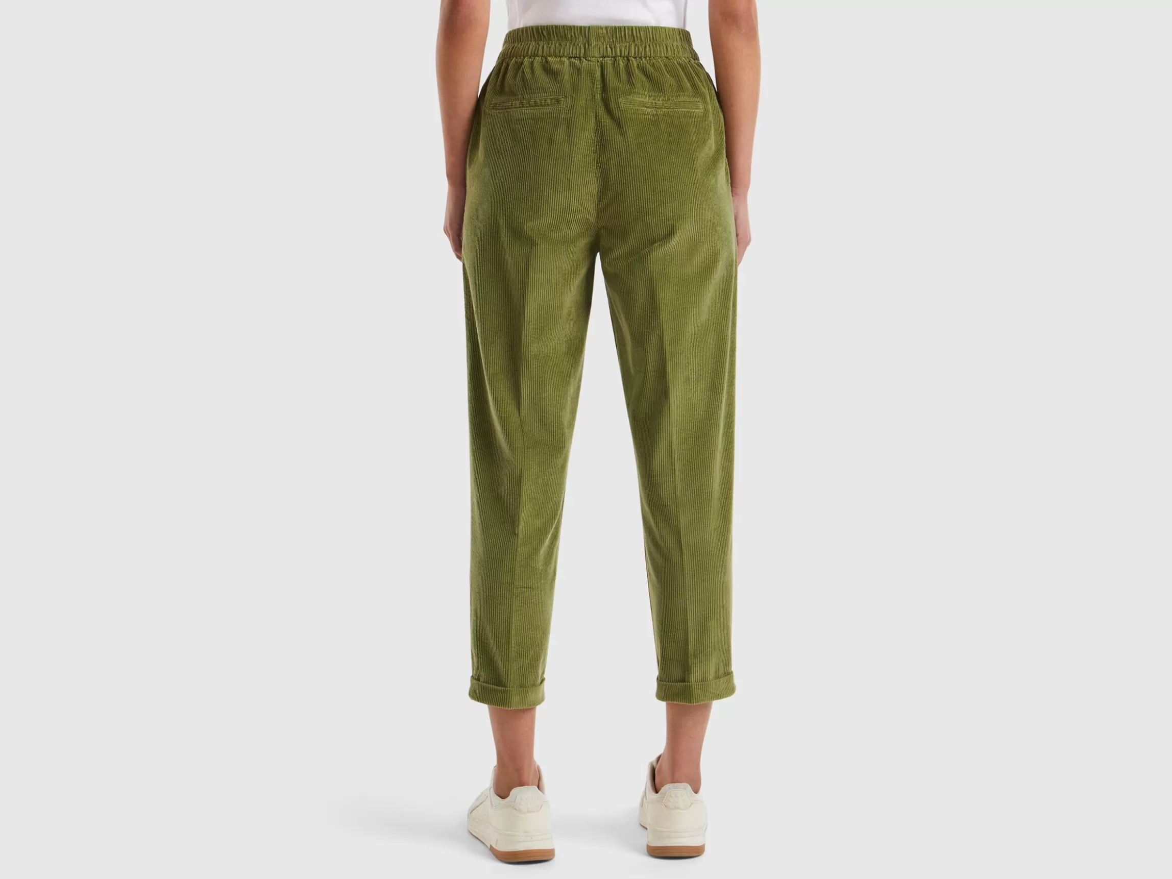 United Colors of Benetton Chinos in velvet with stretch waist