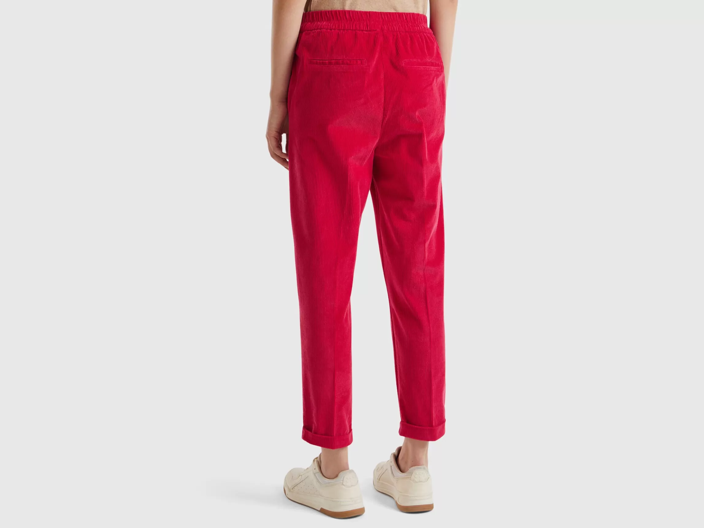 United Colors of Benetton Chinos in velvet with stretch waist