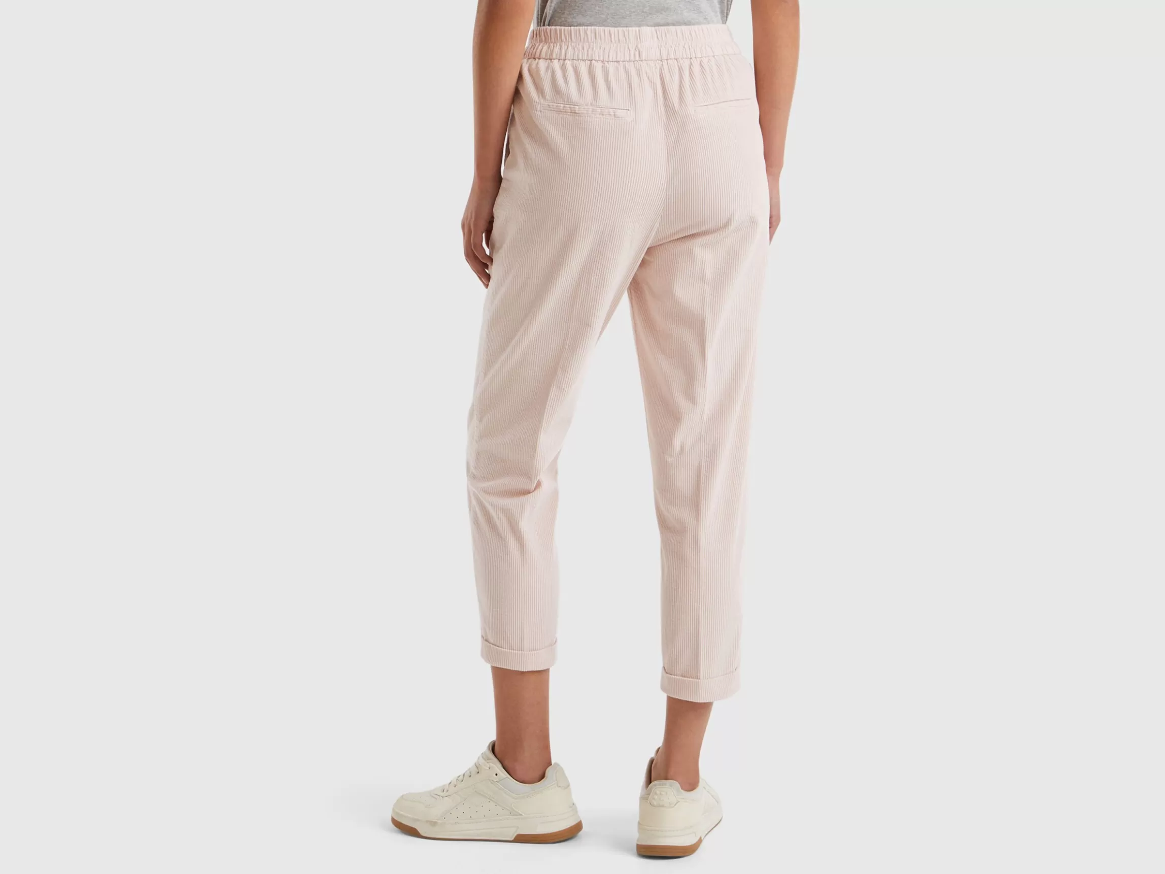 United Colors of Benetton Chinos in velvet with stretch waist