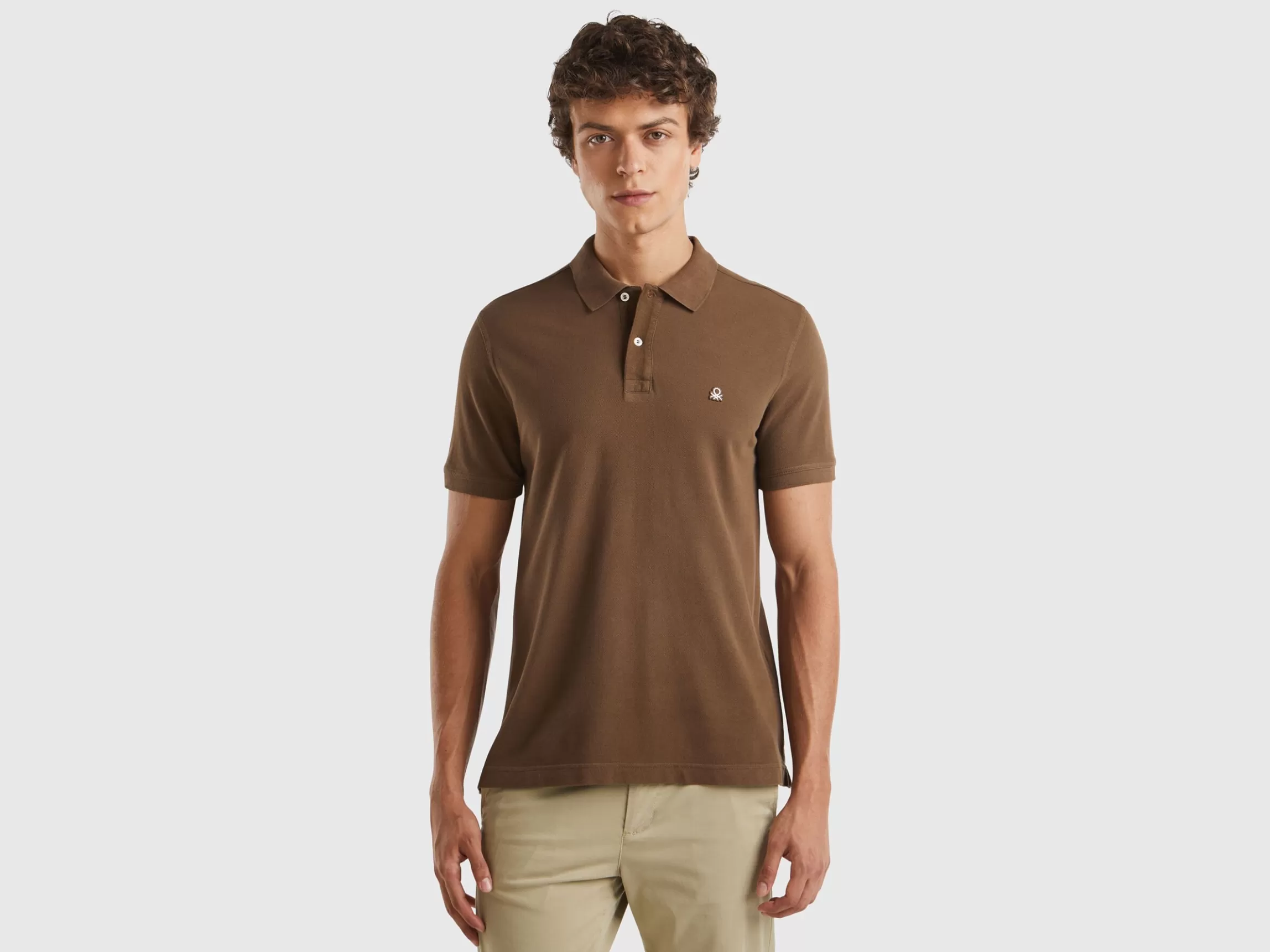 United Colors of Benetton Coffee regular fit polo