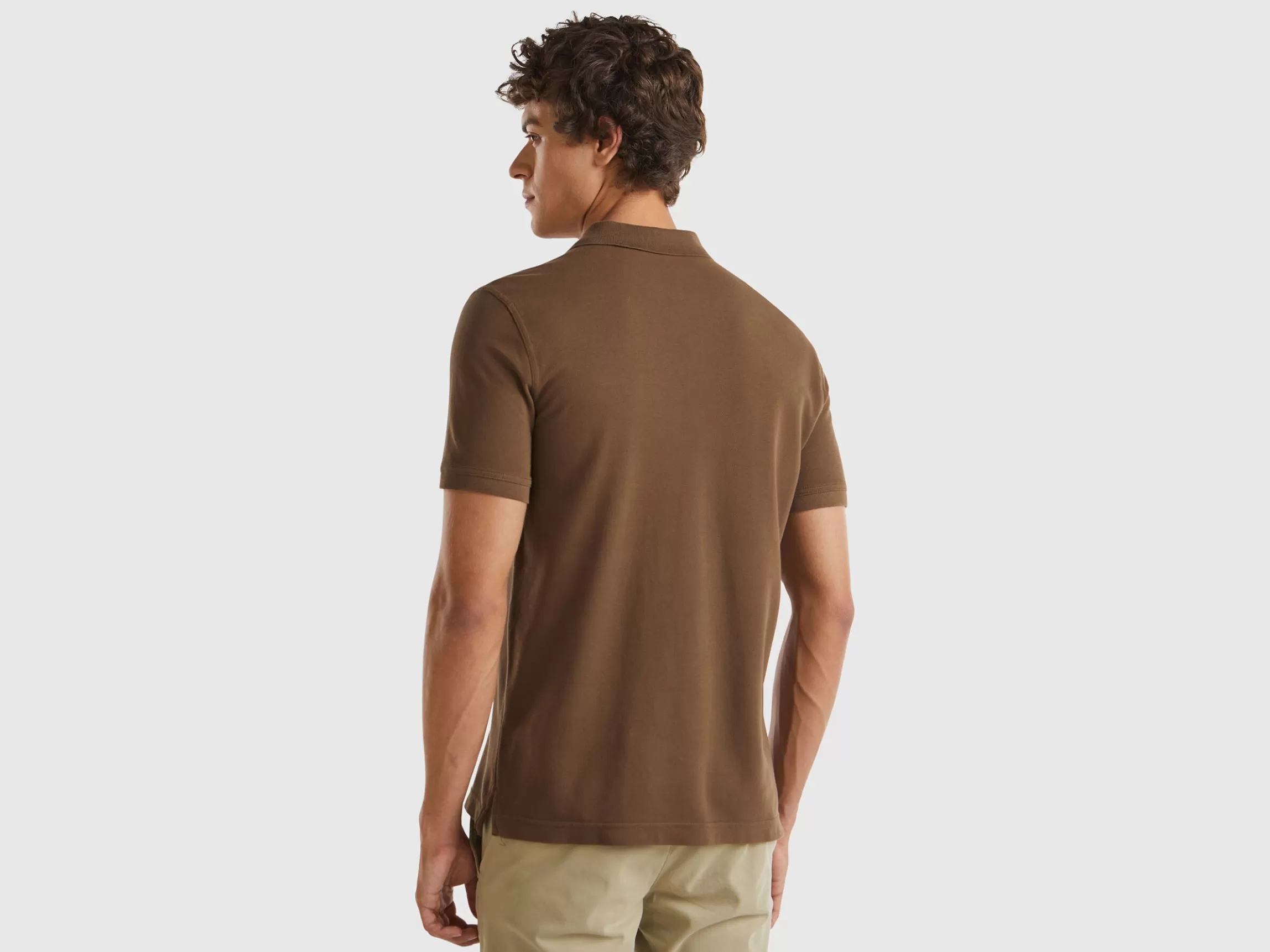 United Colors of Benetton Coffee regular fit polo