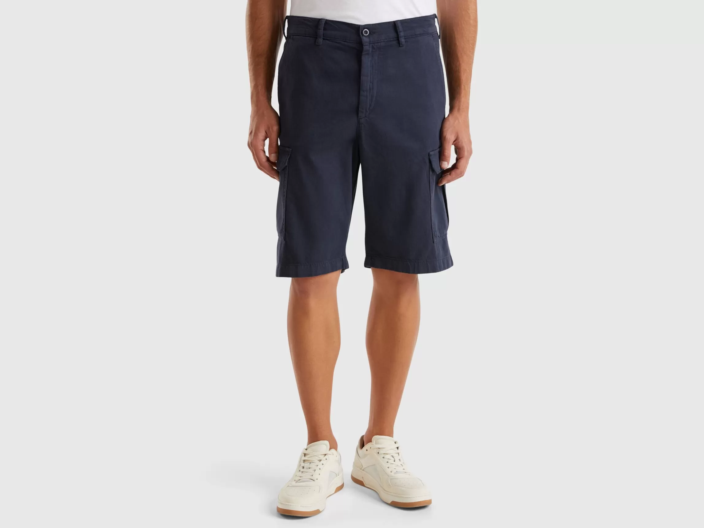 United Colors of Benetton Cotton blend cargo shorts