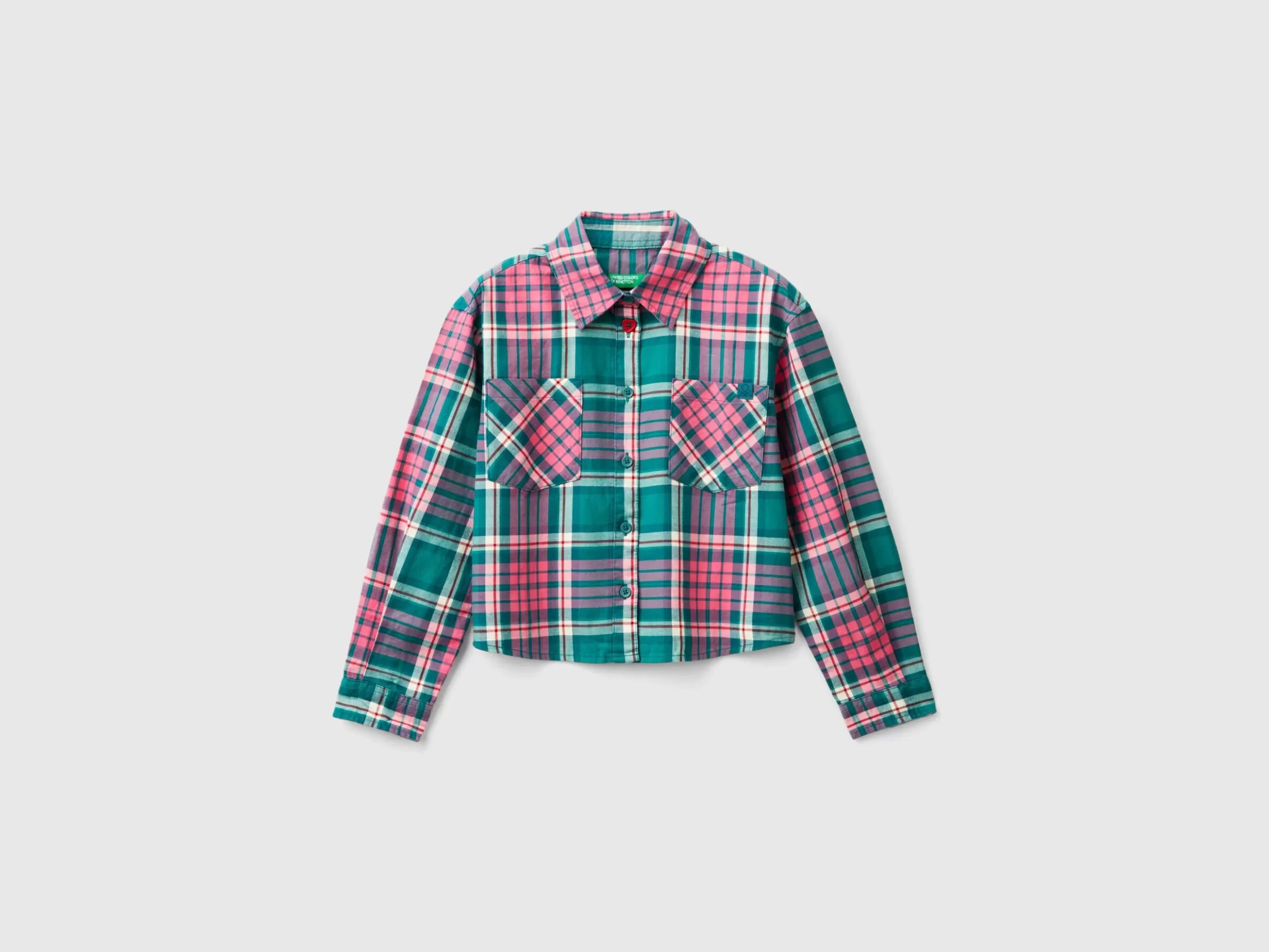 United Colors of Benetton 100% cotton check shirt