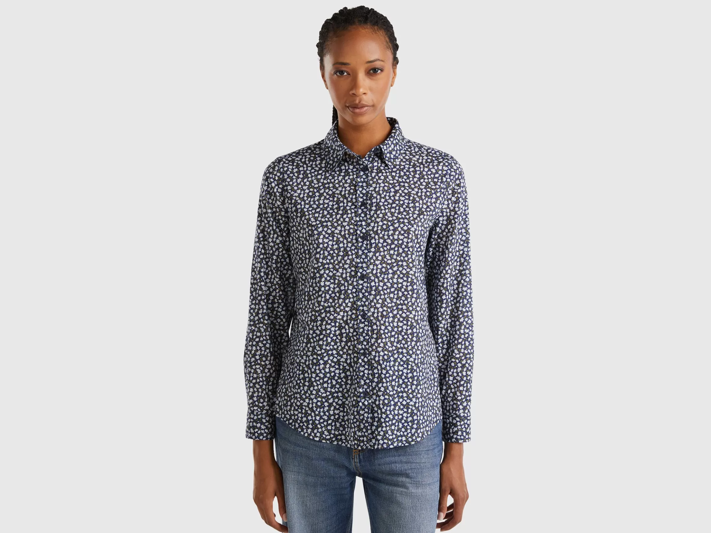 United Colors of Benetton 100% cotton patterned shirt