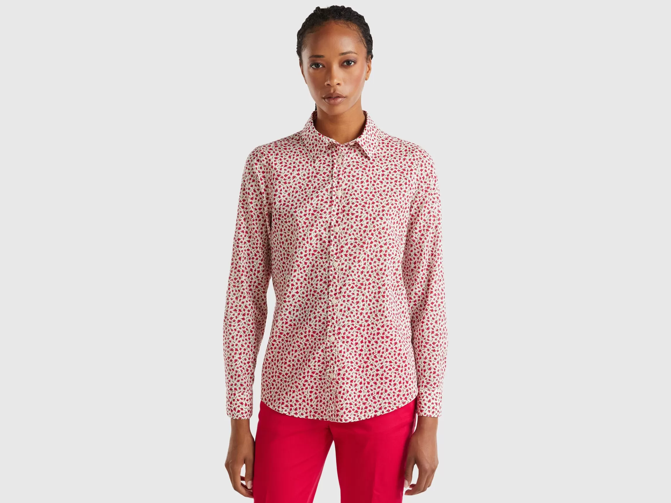 United Colors of Benetton 100% cotton patterned shirt