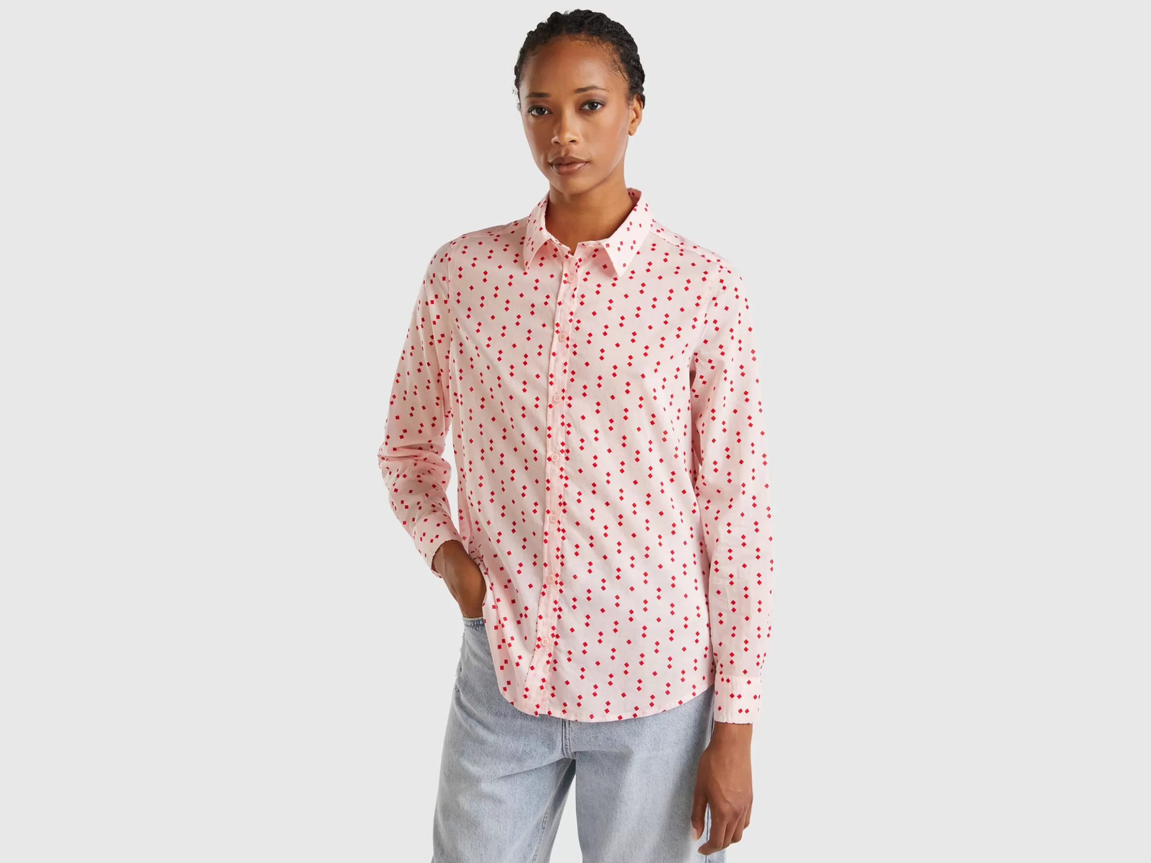 United Colors of Benetton 100% cotton patterned shirt