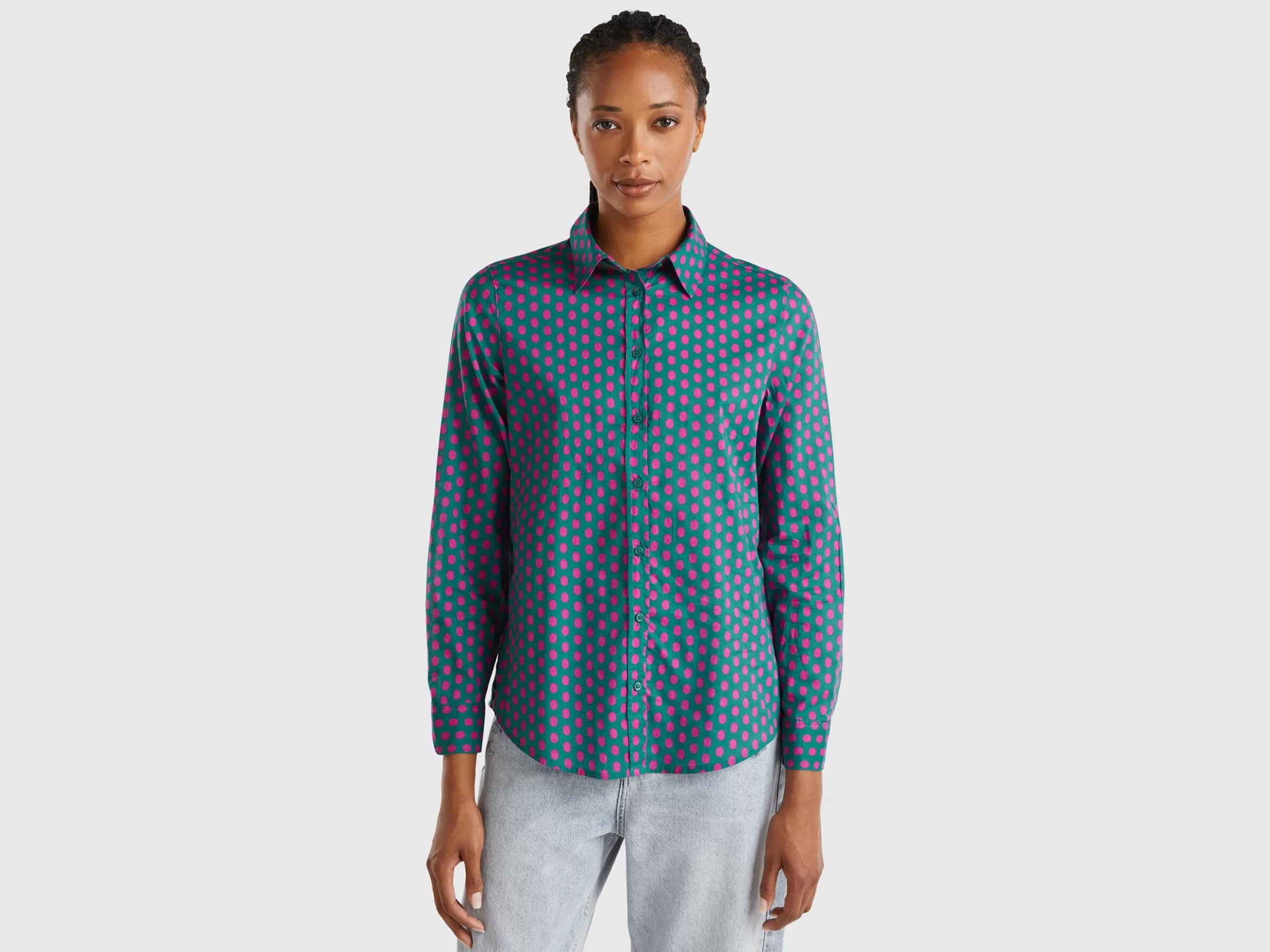 United Colors of Benetton 100% cotton patterned shirt