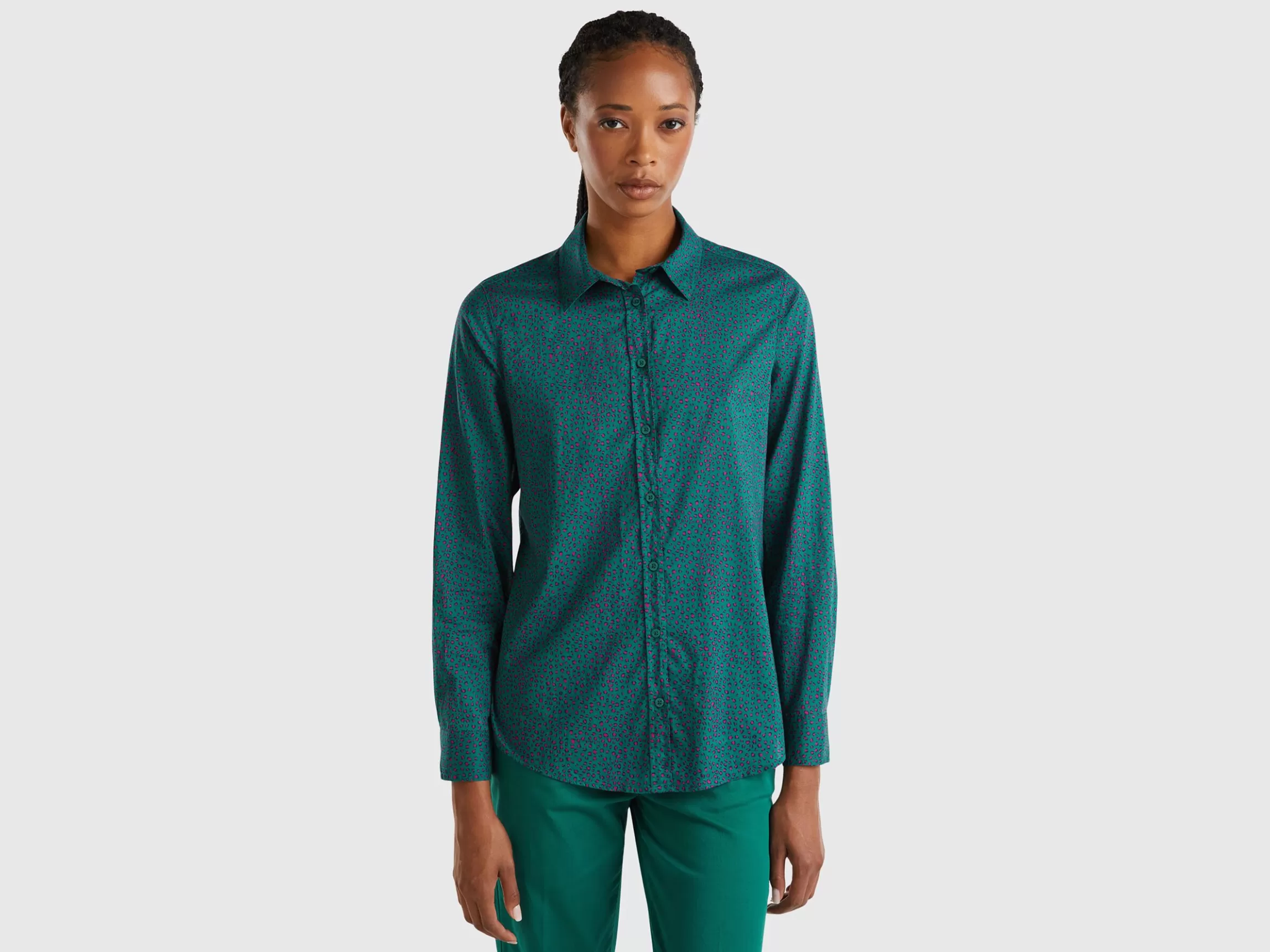 United Colors of Benetton 100% cotton patterned shirt