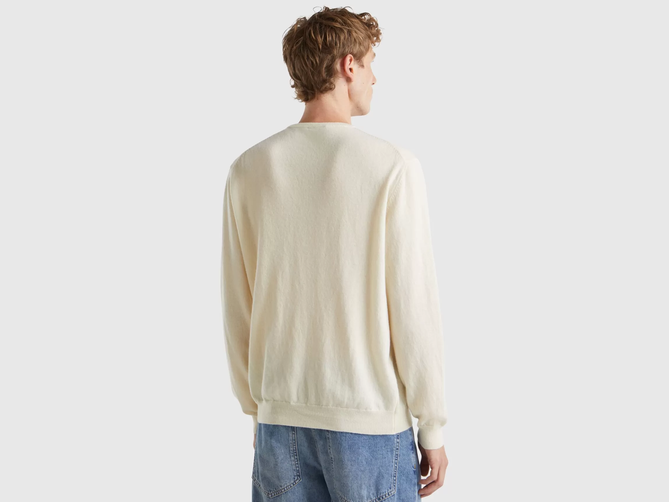 United Colors of Benetton crew neck sweater in pure Merino wool