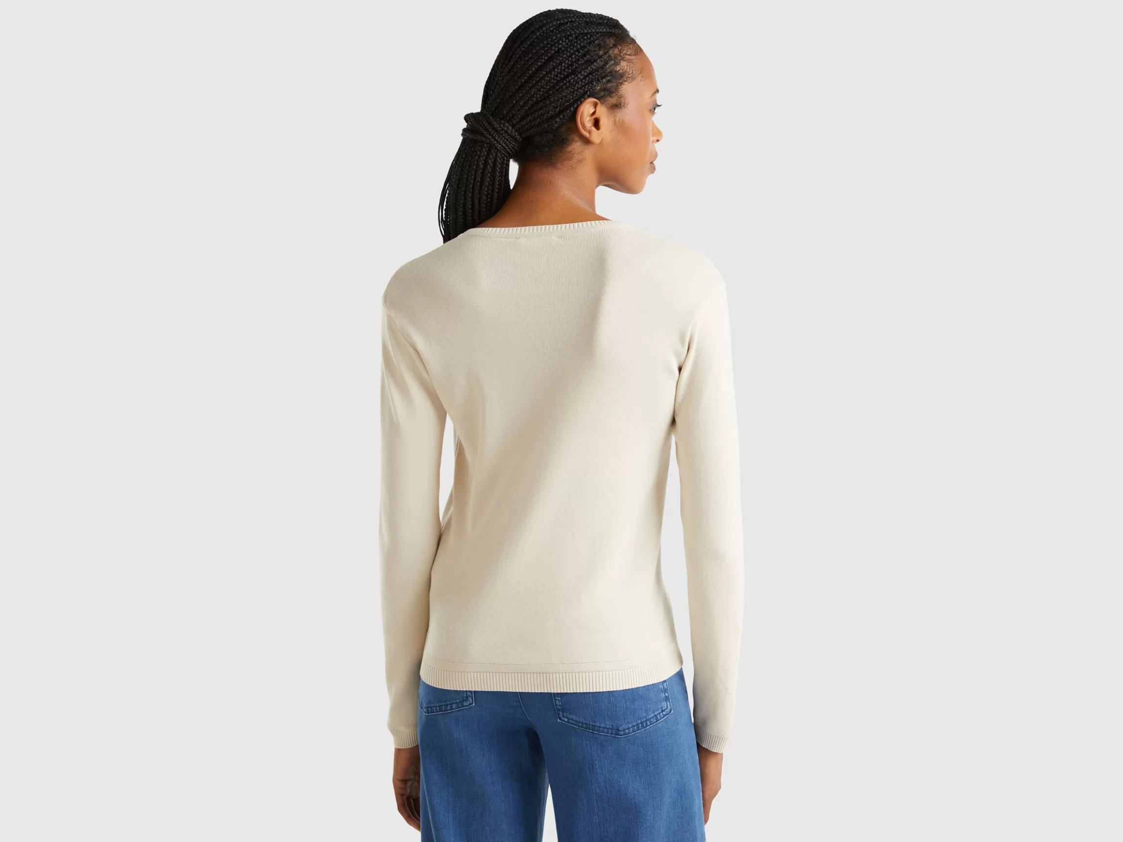 United Colors of Benetton Crew neck cardigan in pure cotton