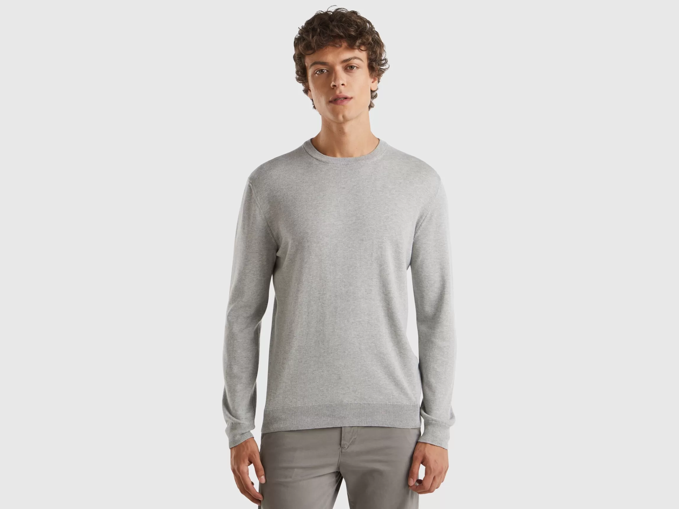 United Colors of Benetton Crew neck sweater in 100% cotton