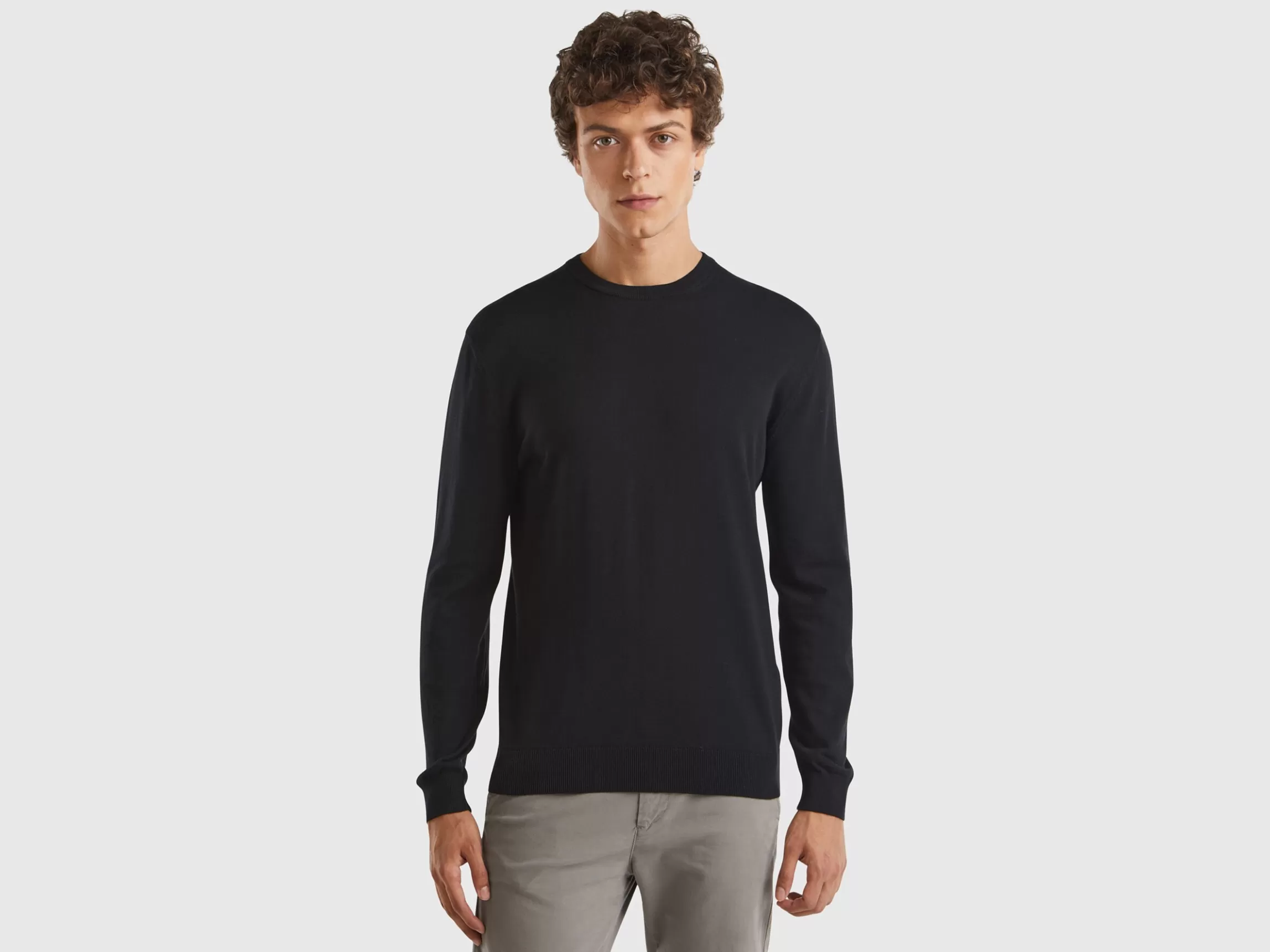 United Colors of Benetton Crew neck sweater in 100% cotton