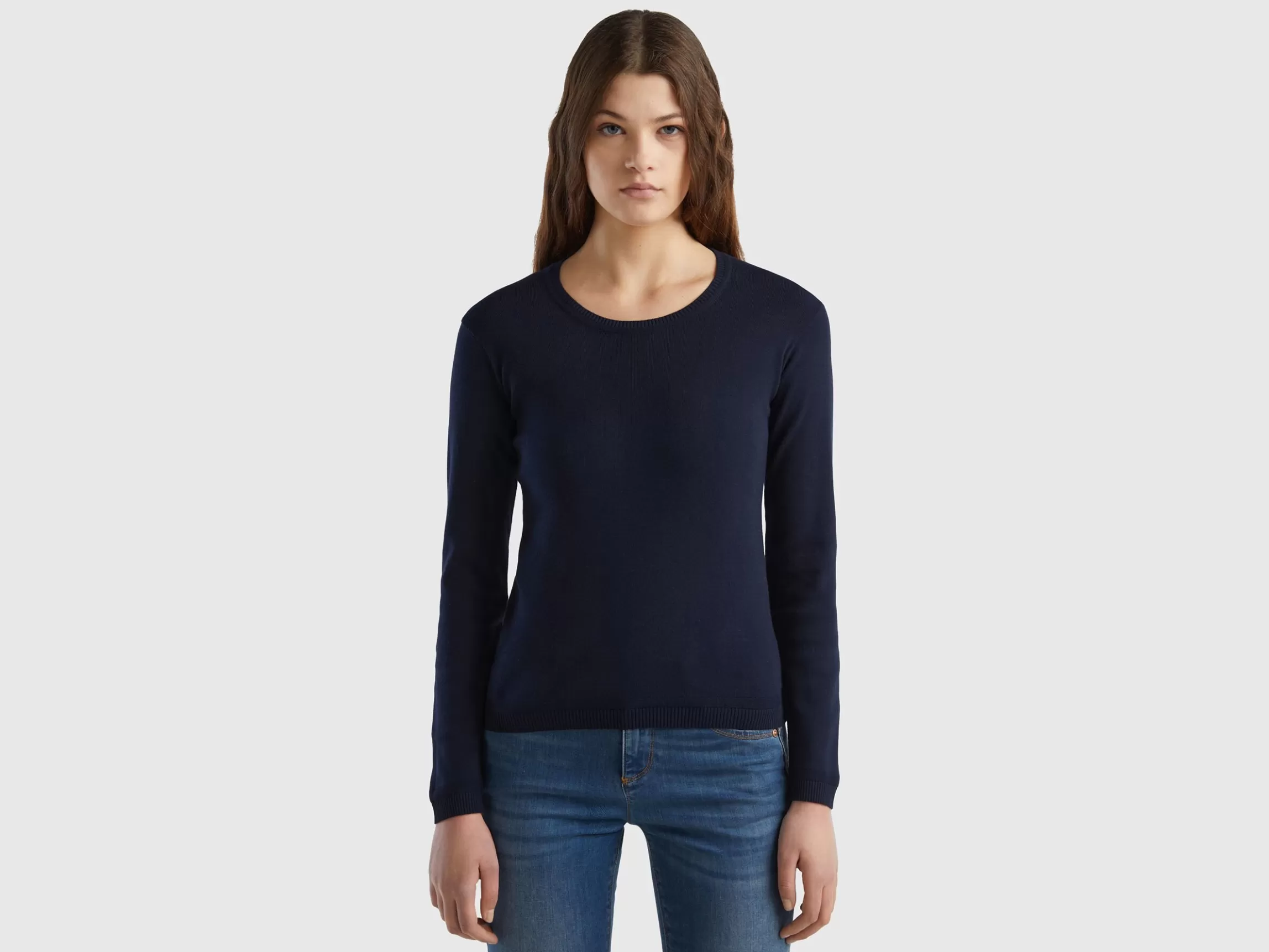 United Colors of Benetton Crew neck sweater in pure cotton