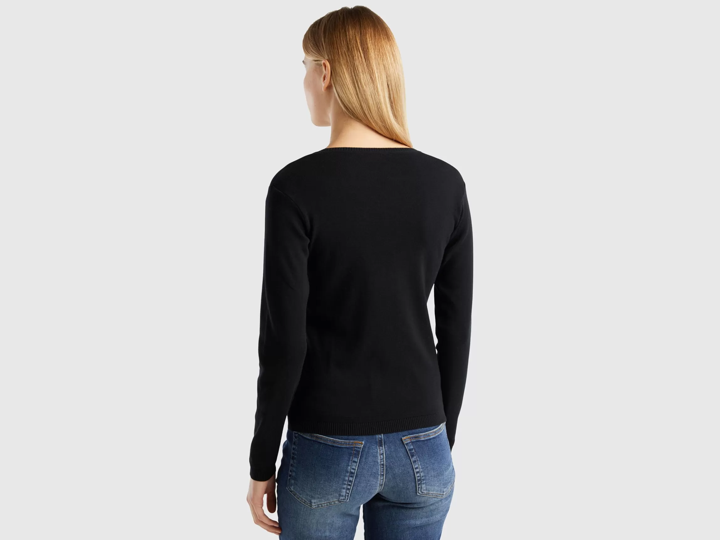 United Colors of Benetton Crew neck sweater in pure cotton