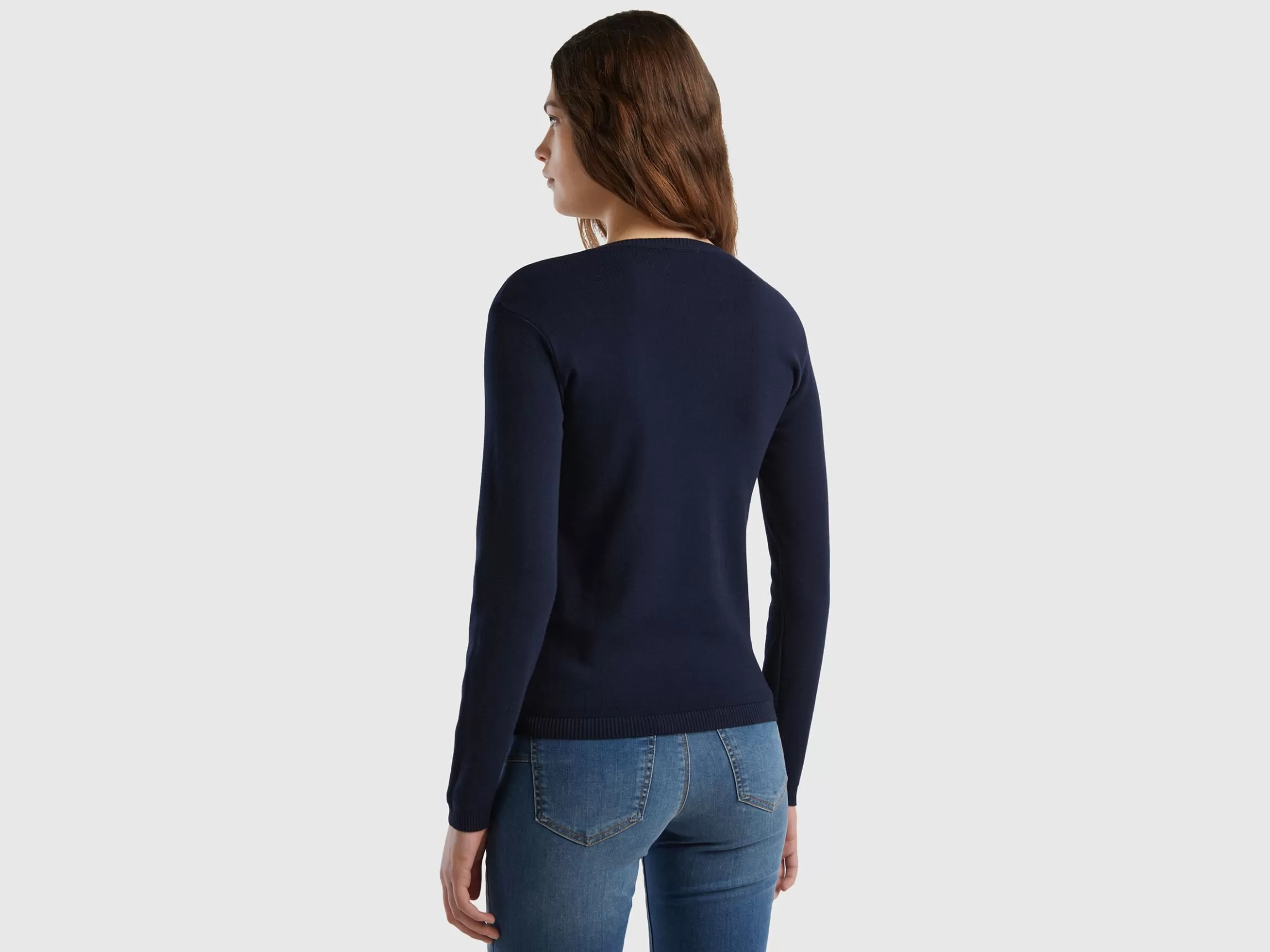 United Colors of Benetton Crew neck sweater in pure cotton