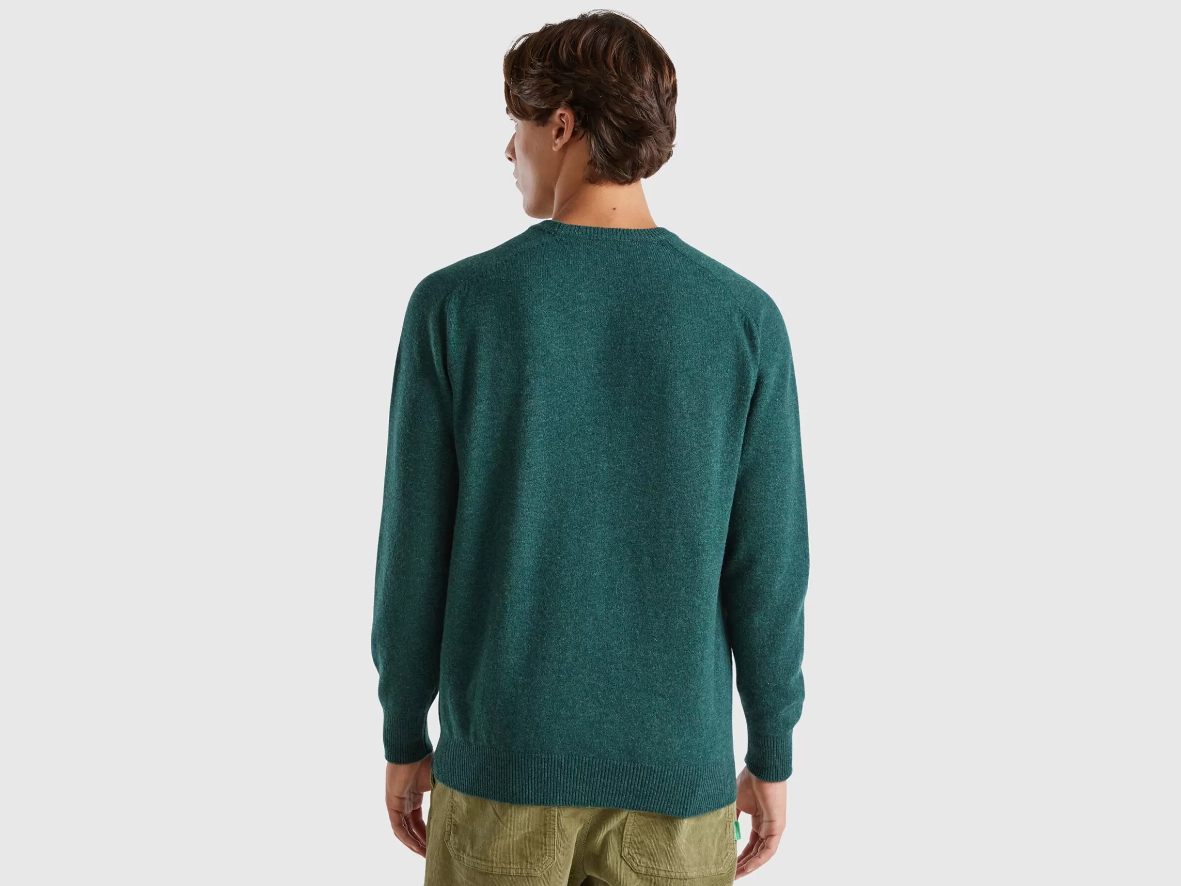 United Colors of Benetton Crew neck sweater in pure Merino wool