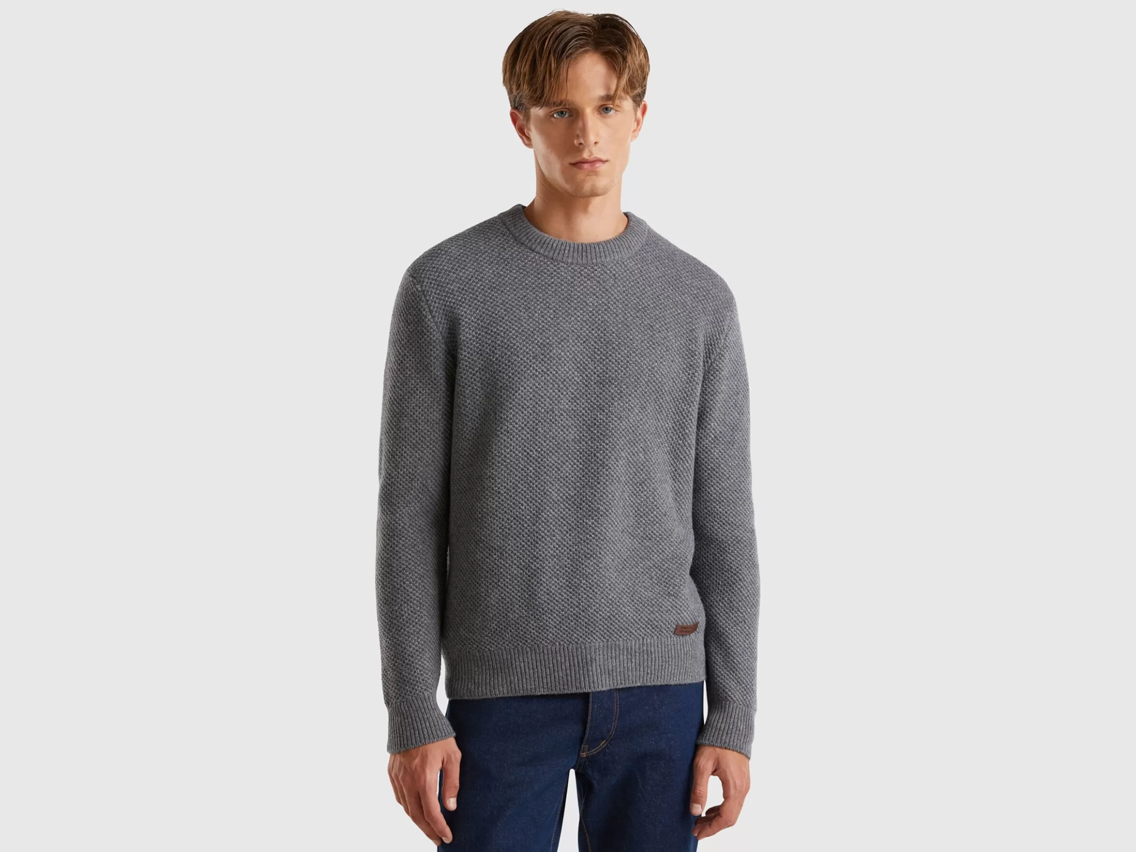 United Colors of Benetton Crew neck sweater in wool blend