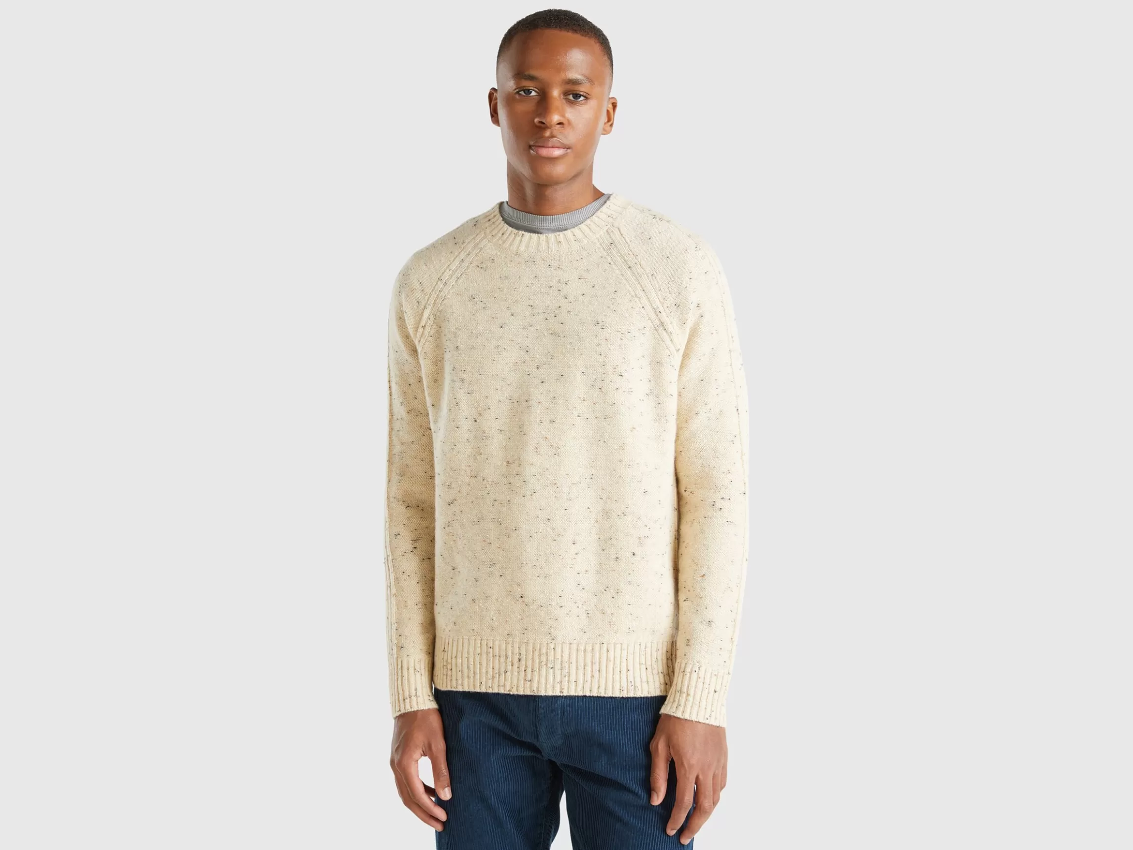 United Colors of Benetton Crew neck sweater in wool blend