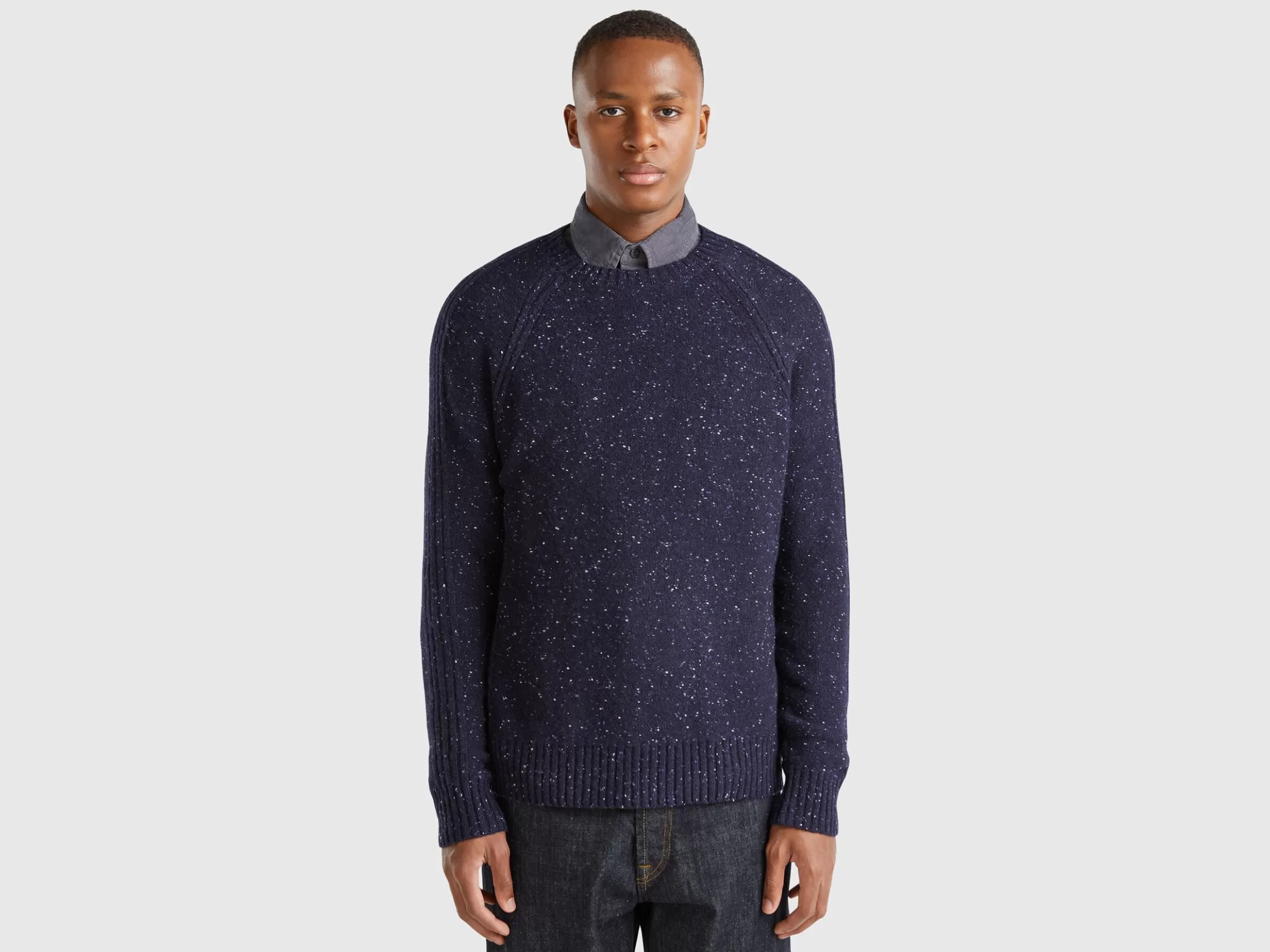 United Colors of Benetton Crew neck sweater in wool blend