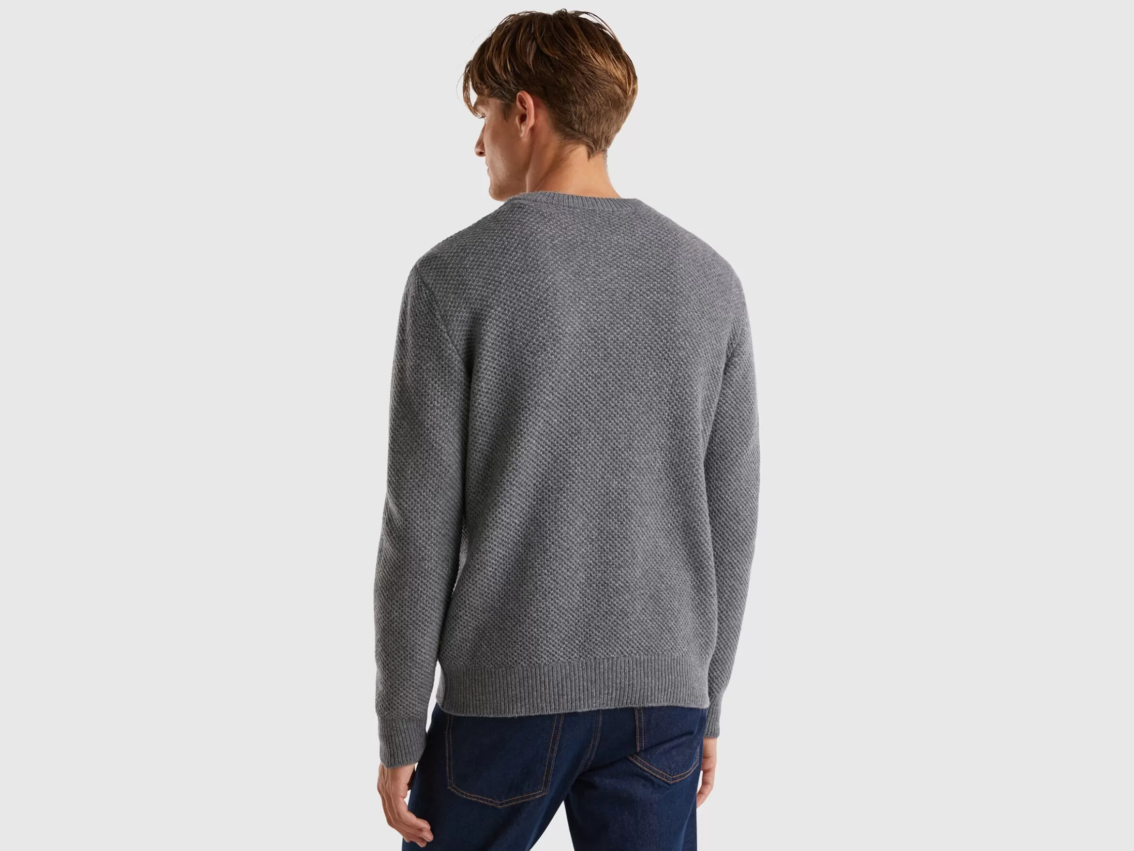 United Colors of Benetton Crew neck sweater in wool blend