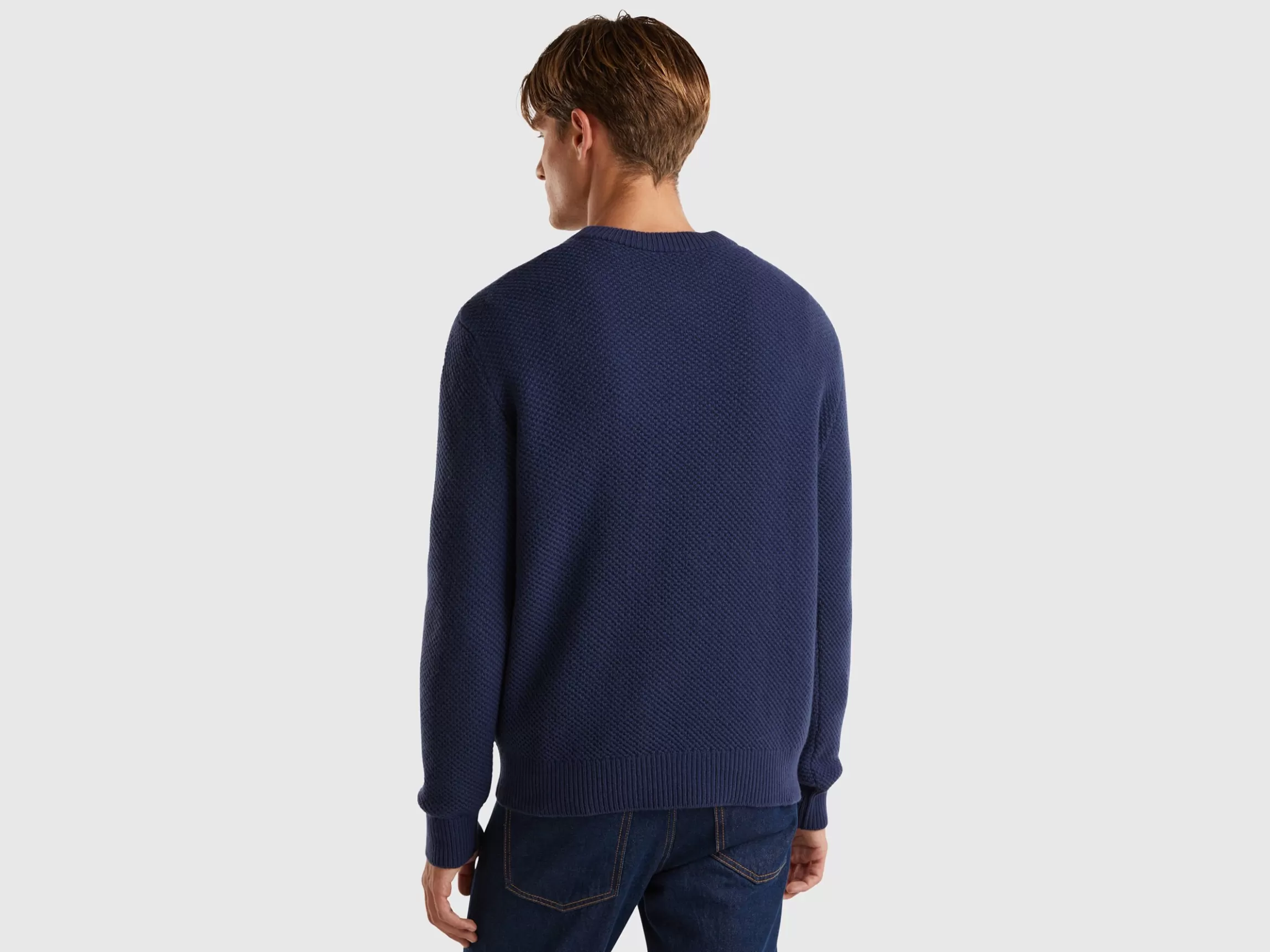 United Colors of Benetton Crew neck sweater in wool blend