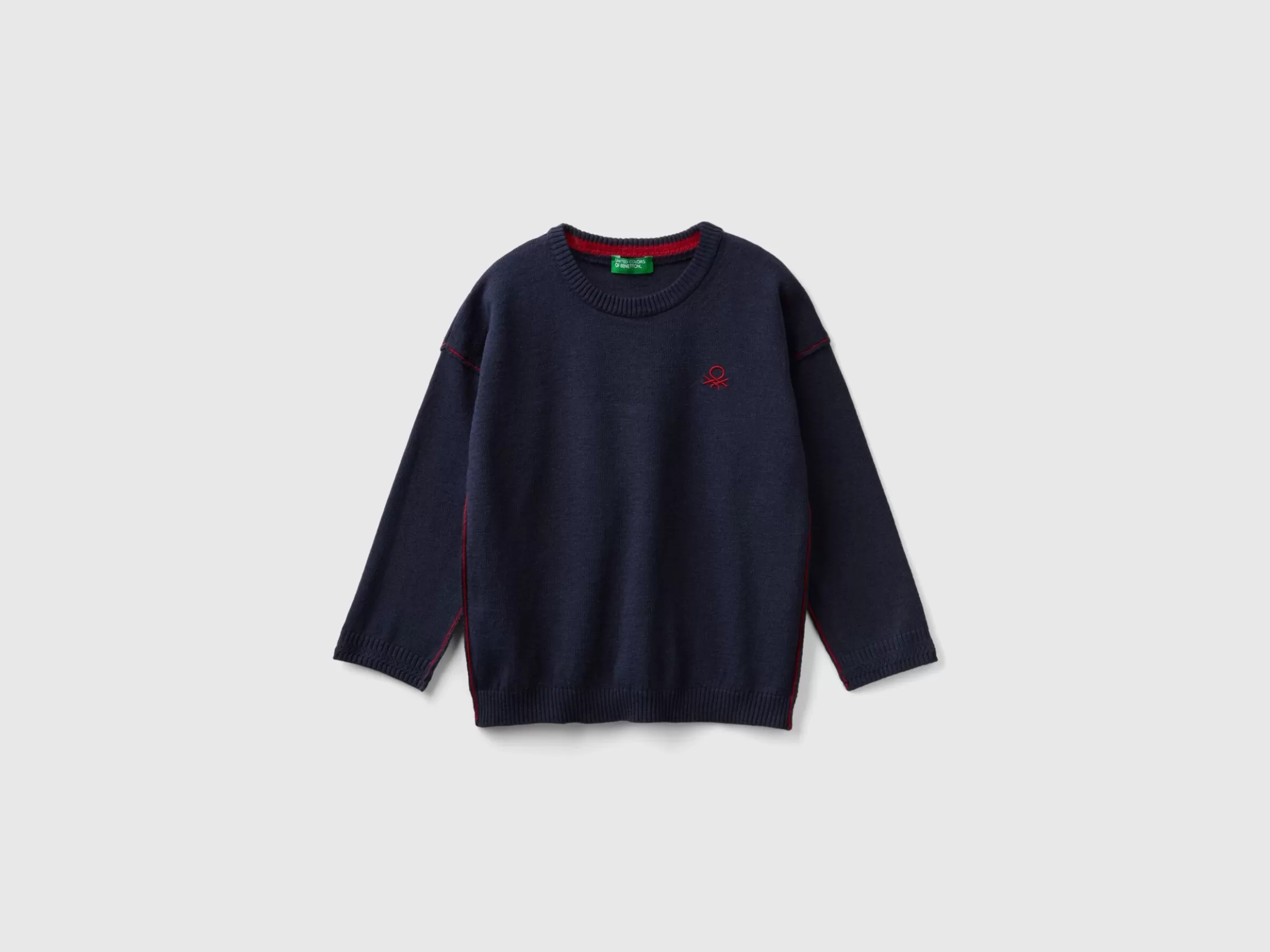 United Colors of Benetton Crew neck sweater with embroidery