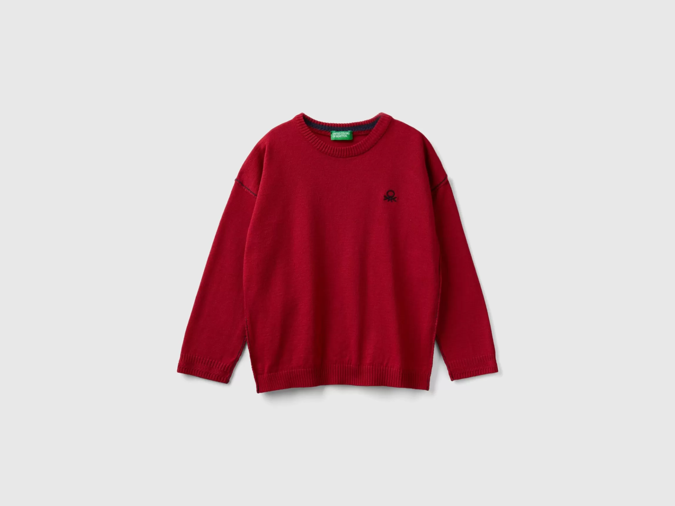 United Colors of Benetton Crew neck sweater with embroidery