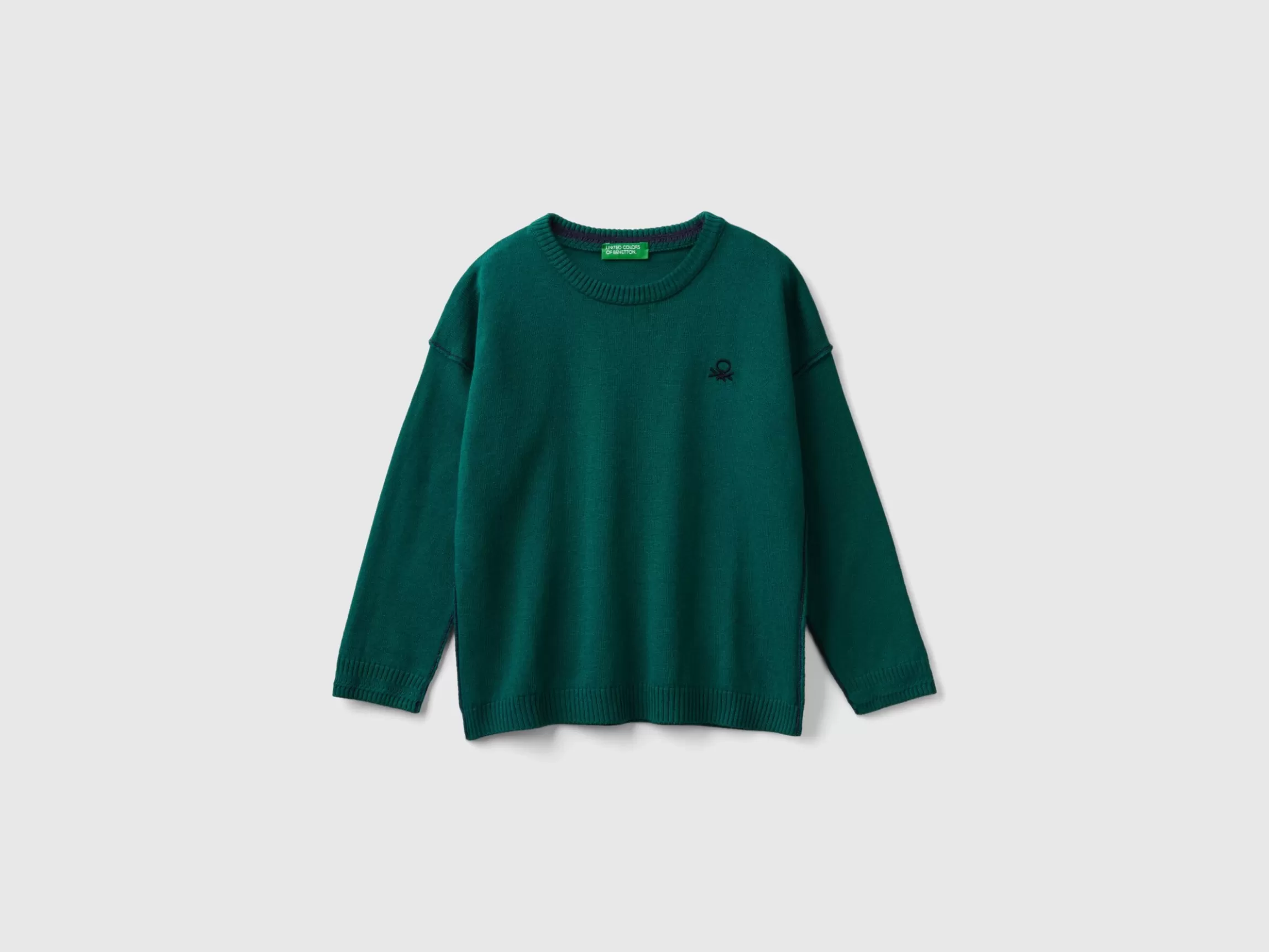 United Colors of Benetton Crew neck sweater with embroidery