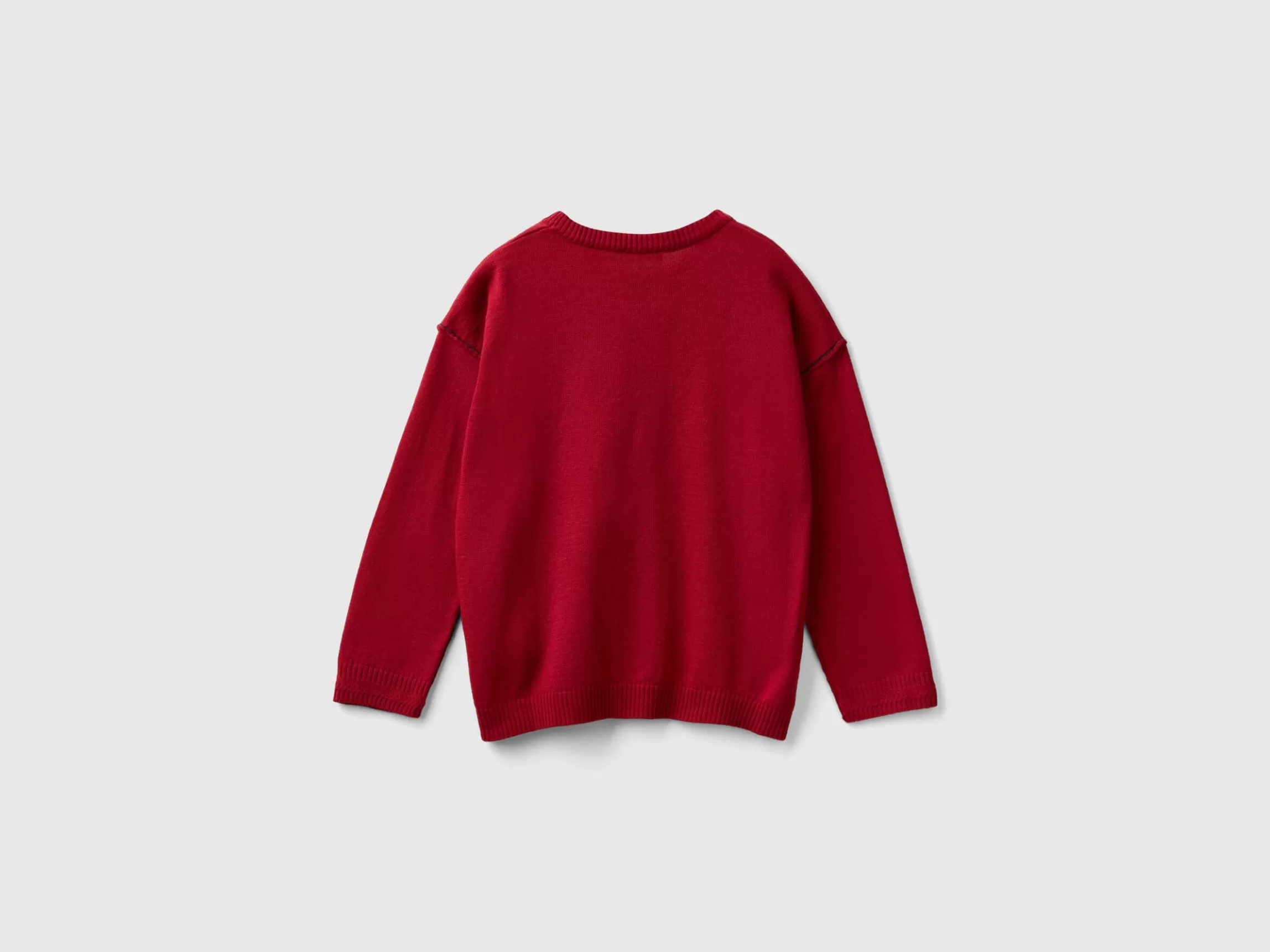 United Colors of Benetton Crew neck sweater with embroidery