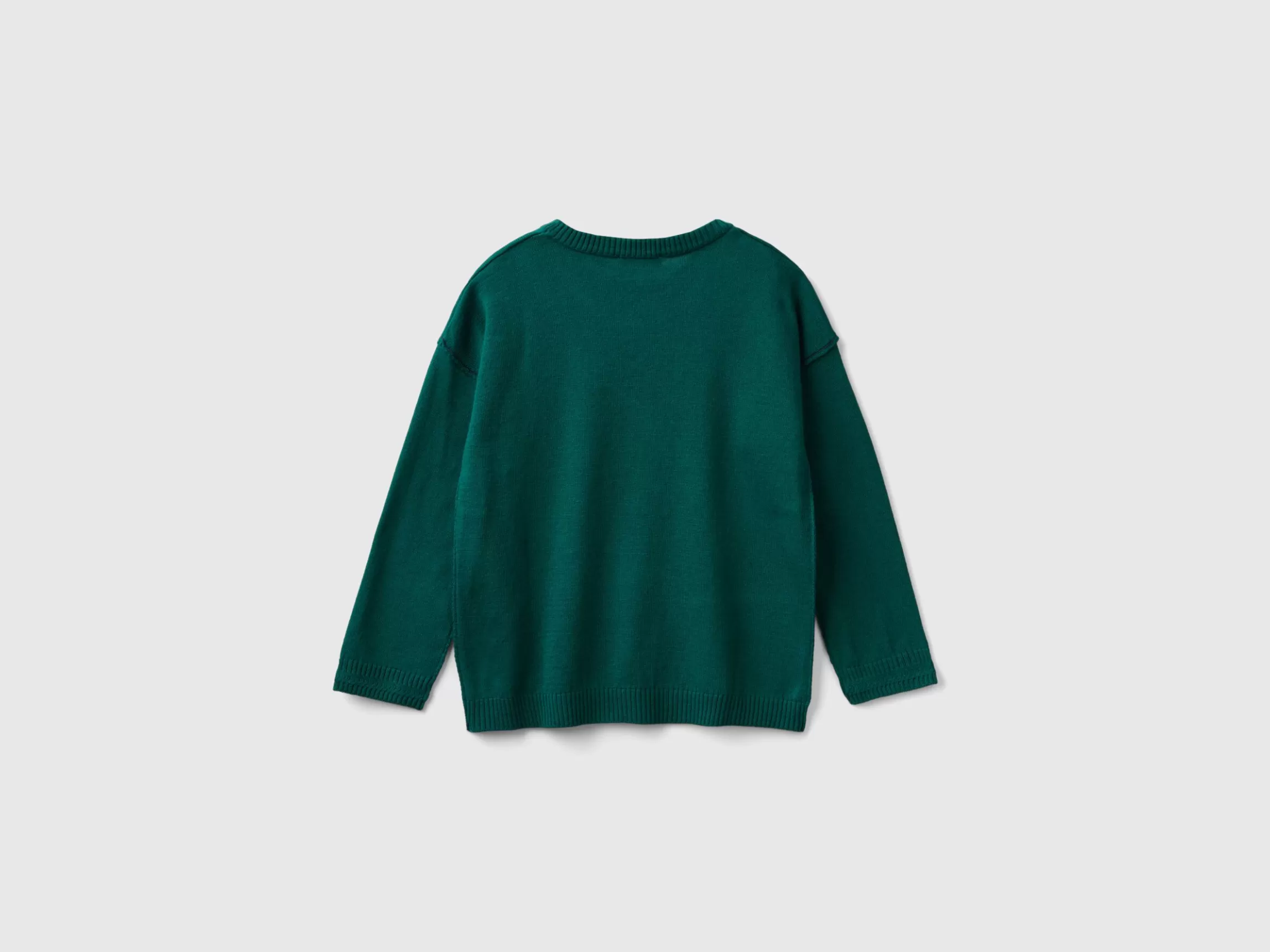 United Colors of Benetton Crew neck sweater with embroidery