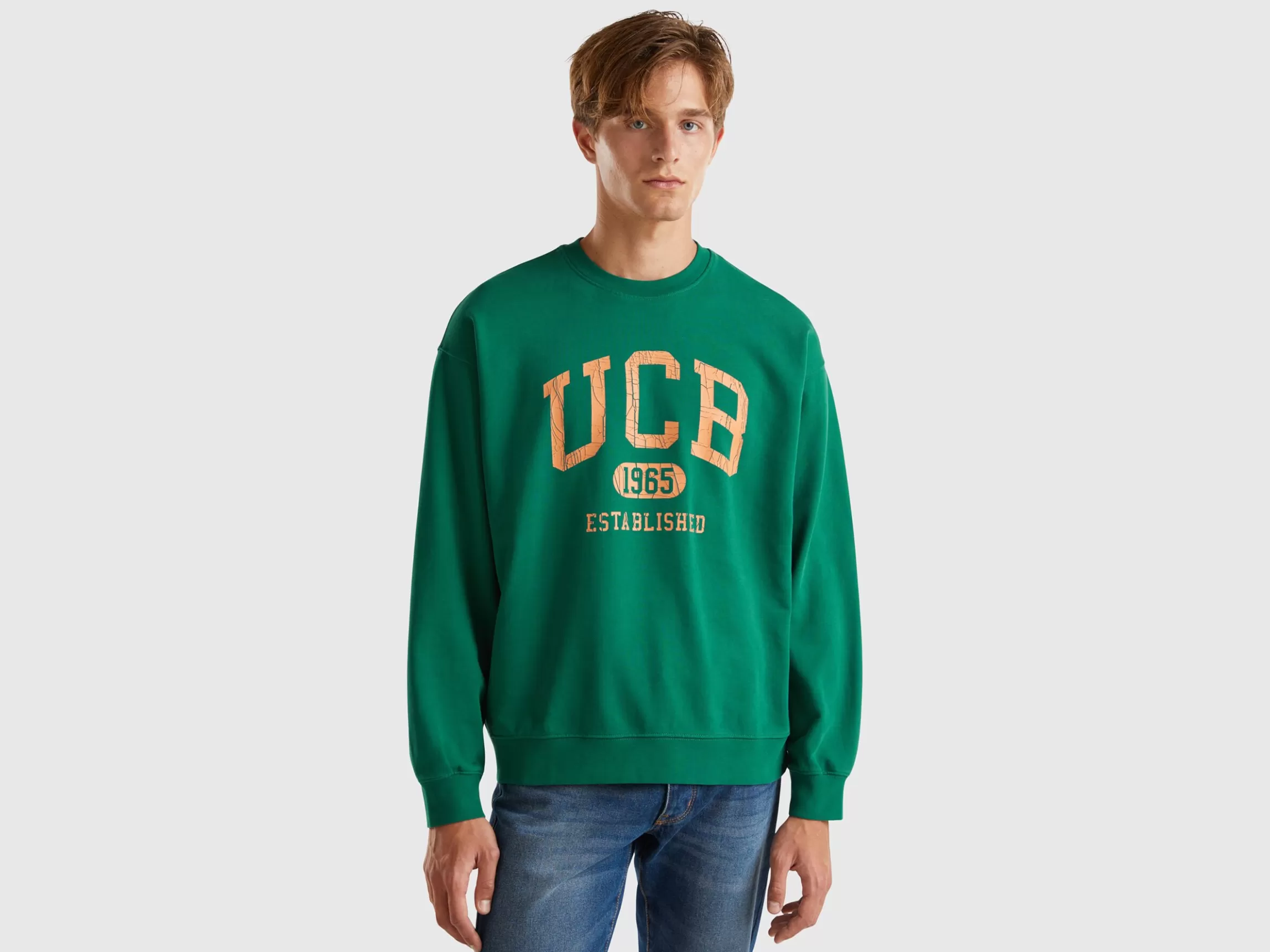 United Colors of Benetton Crew neck sweatshirt with logo print