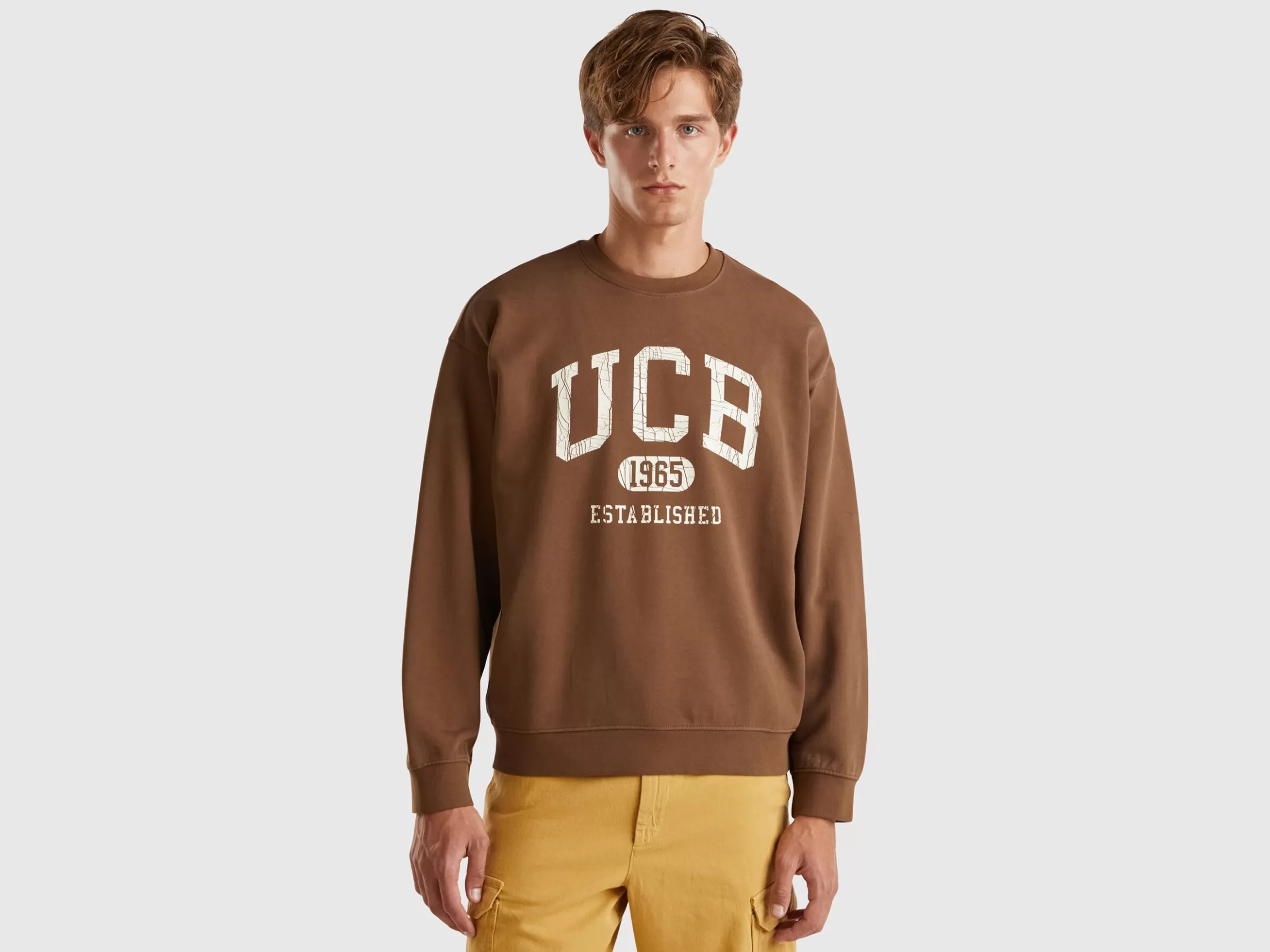 United Colors of Benetton Crew neck sweatshirt with logo print