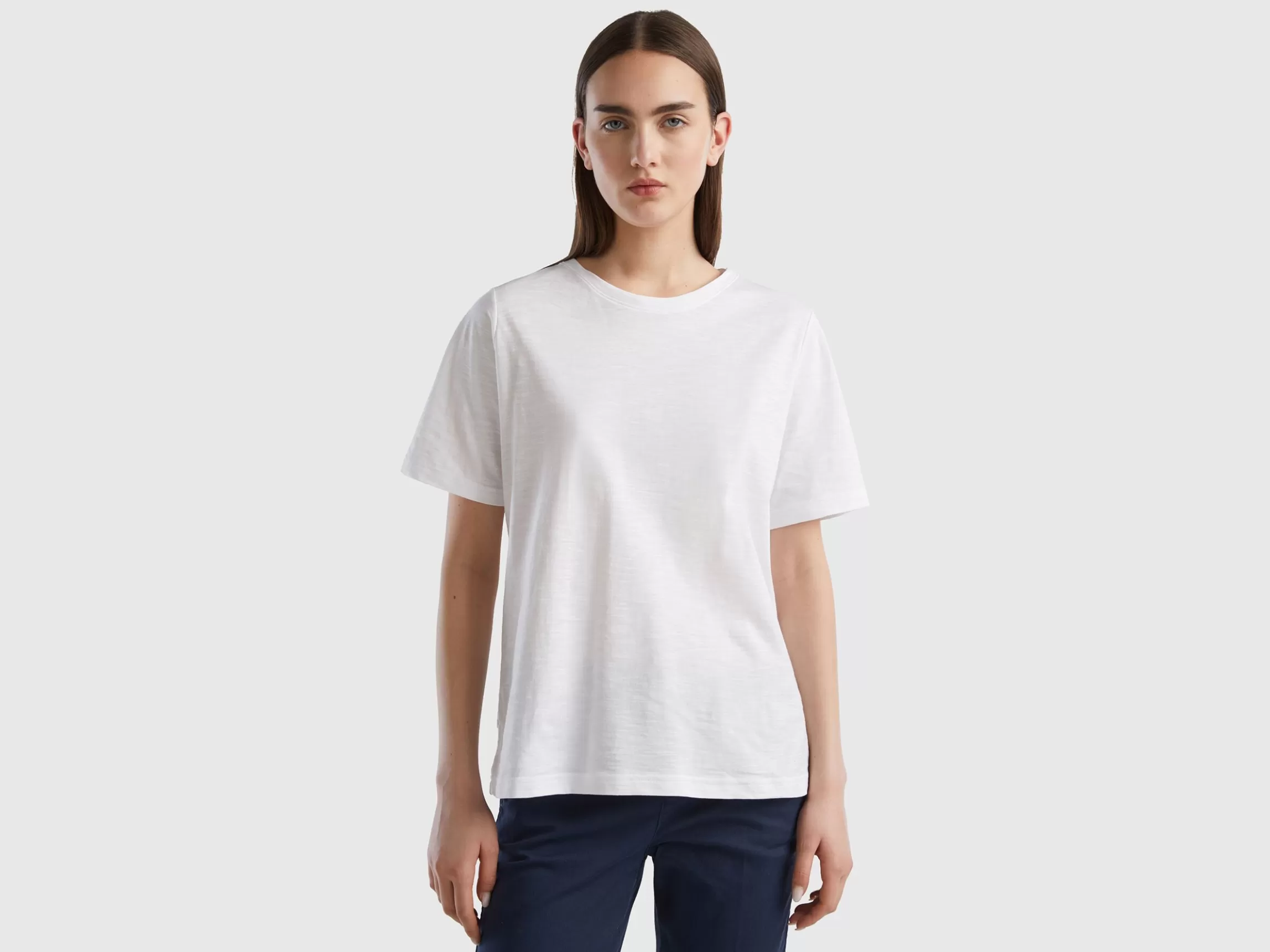 United Colors of Benetton Crew neck t-shirt in slub cotton