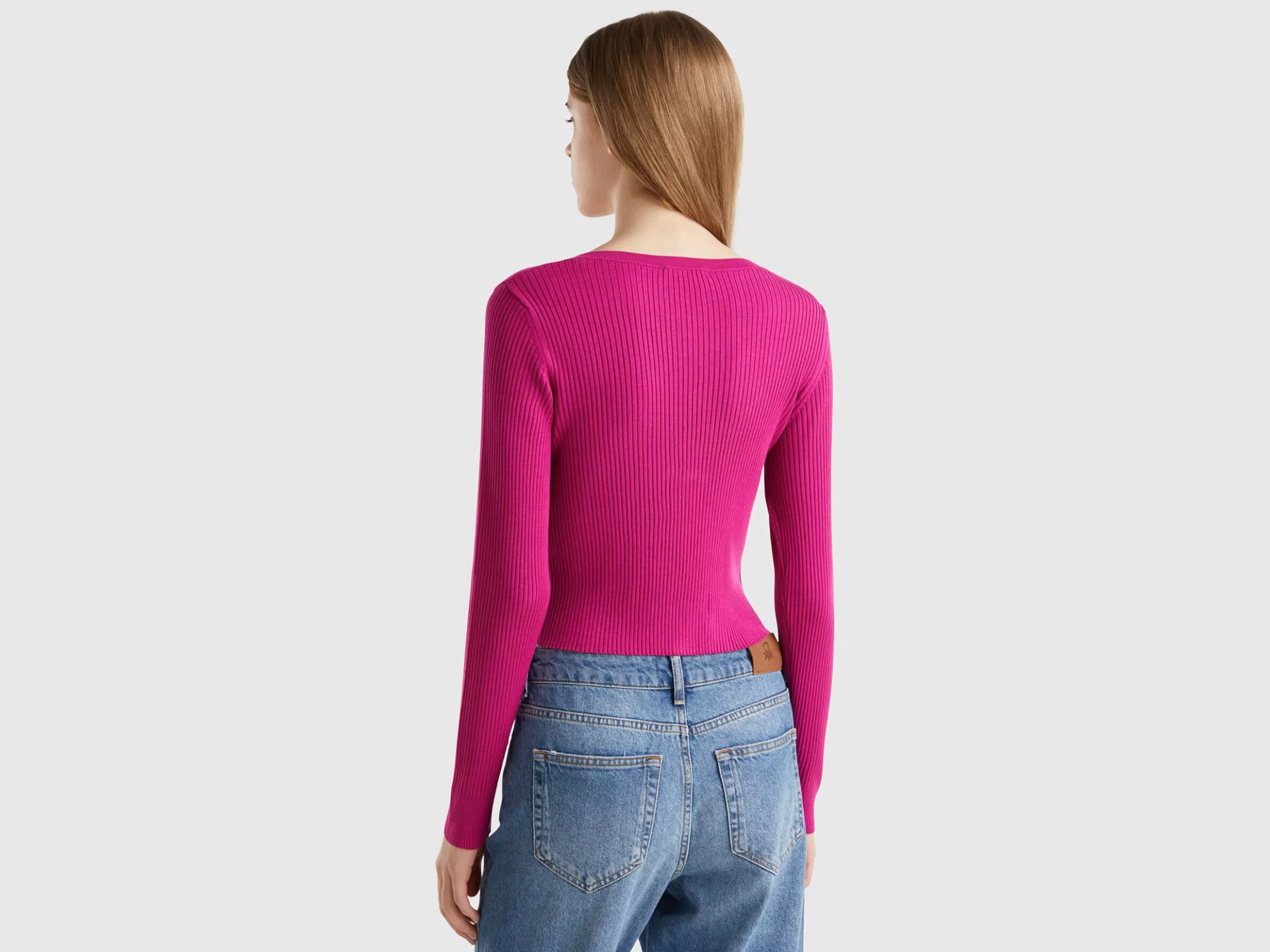 United Colors of Benetton Cropped cardigan with laces