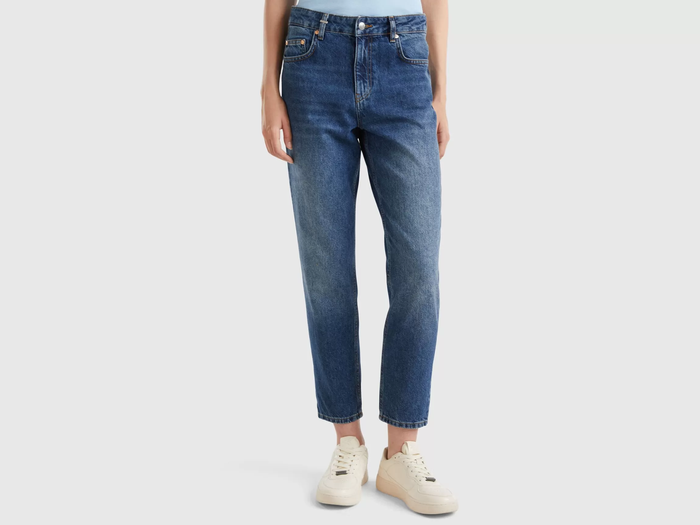 United Colors of Benetton Cropped high-waisted jeans