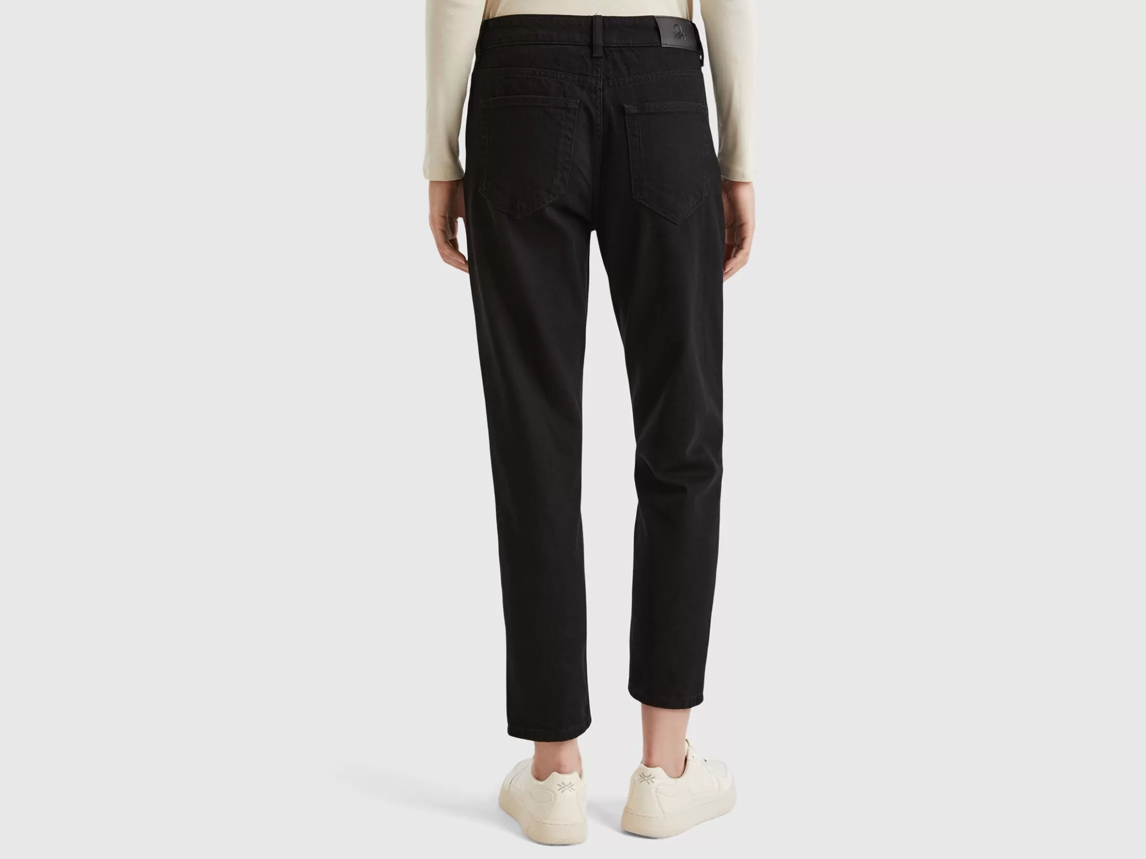 United Colors of Benetton Cropped high-waisted jeans