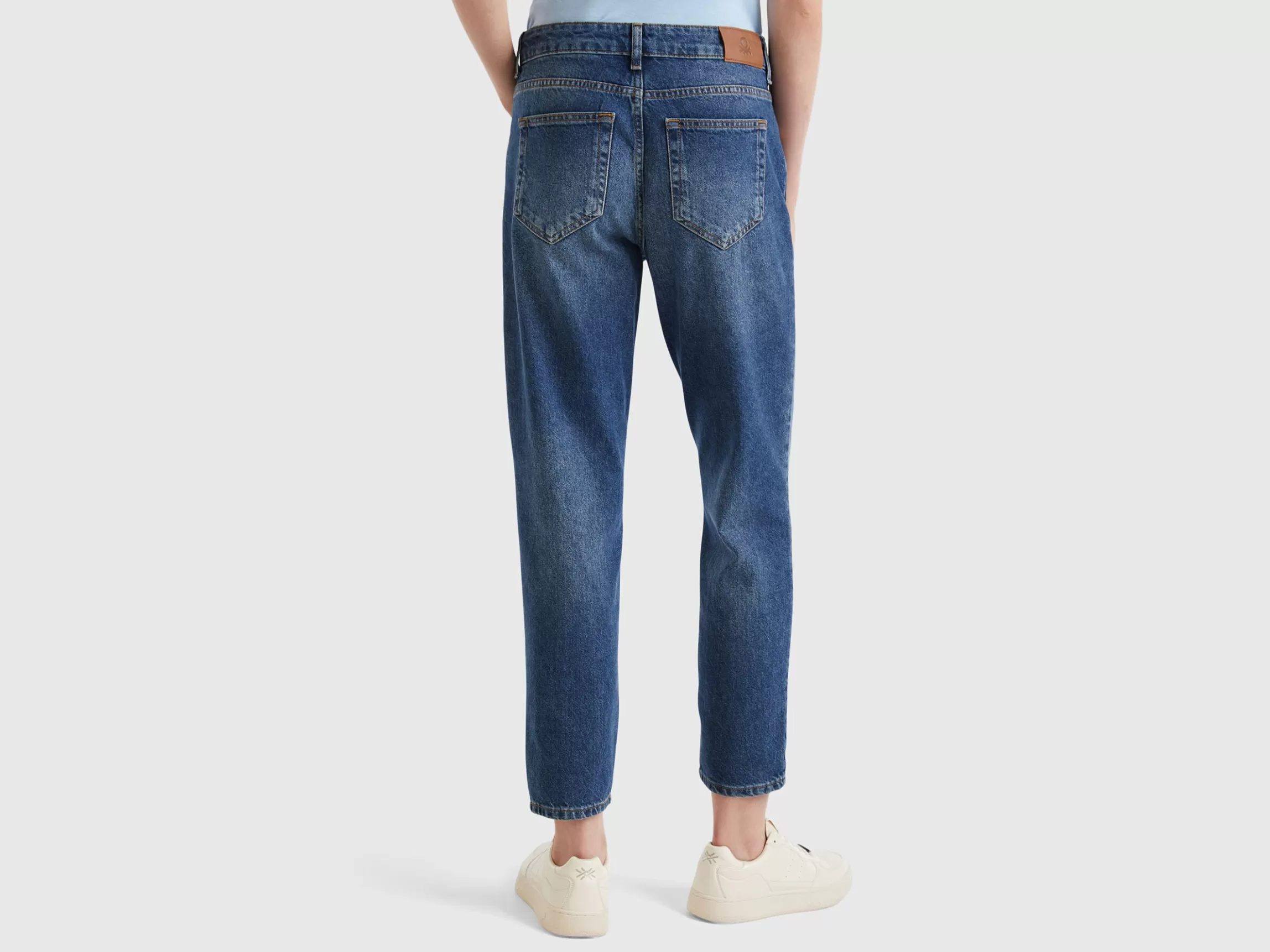 United Colors of Benetton Cropped high-waisted jeans